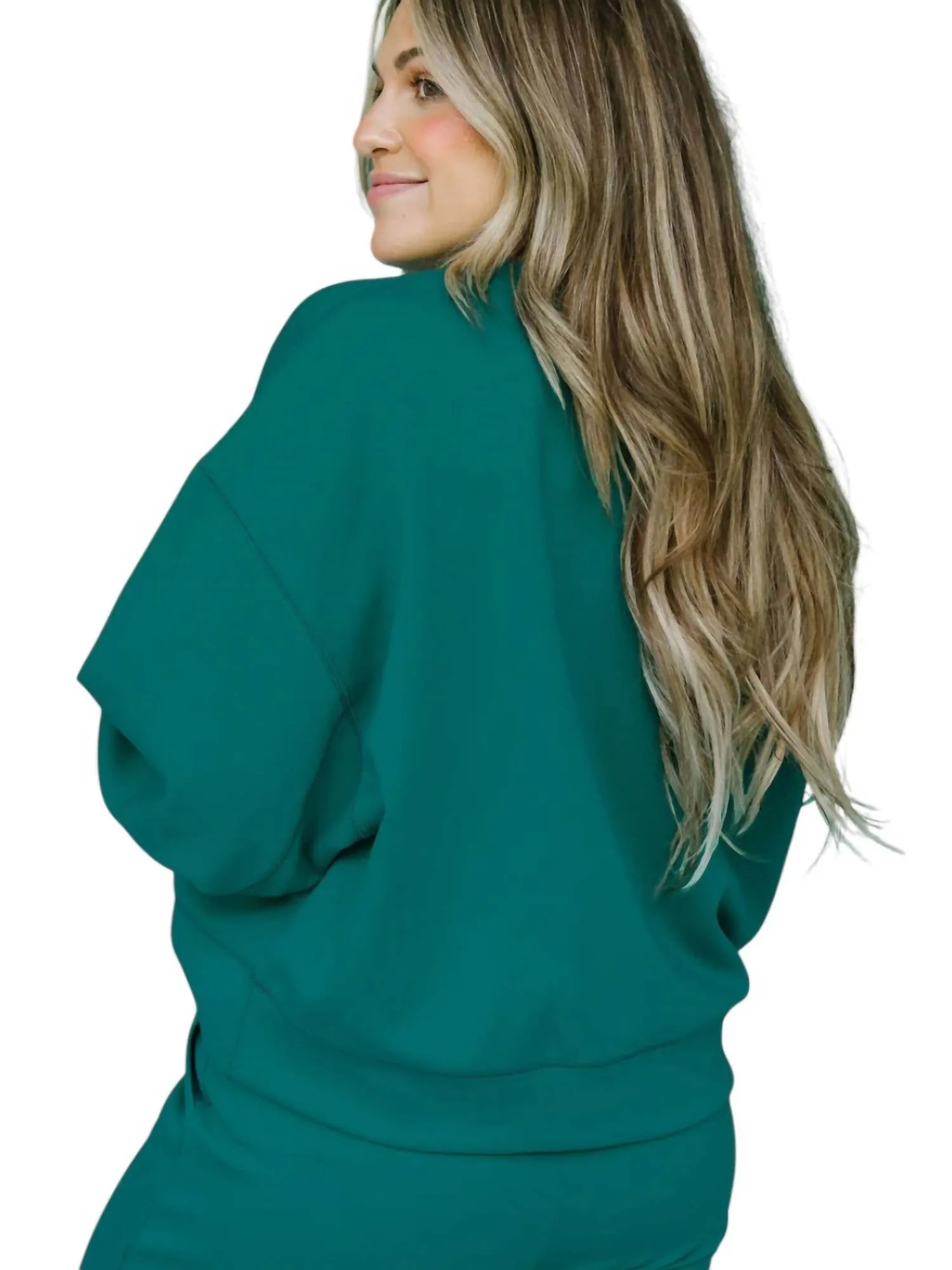 Millie Lux Sweatshirt In Spruce