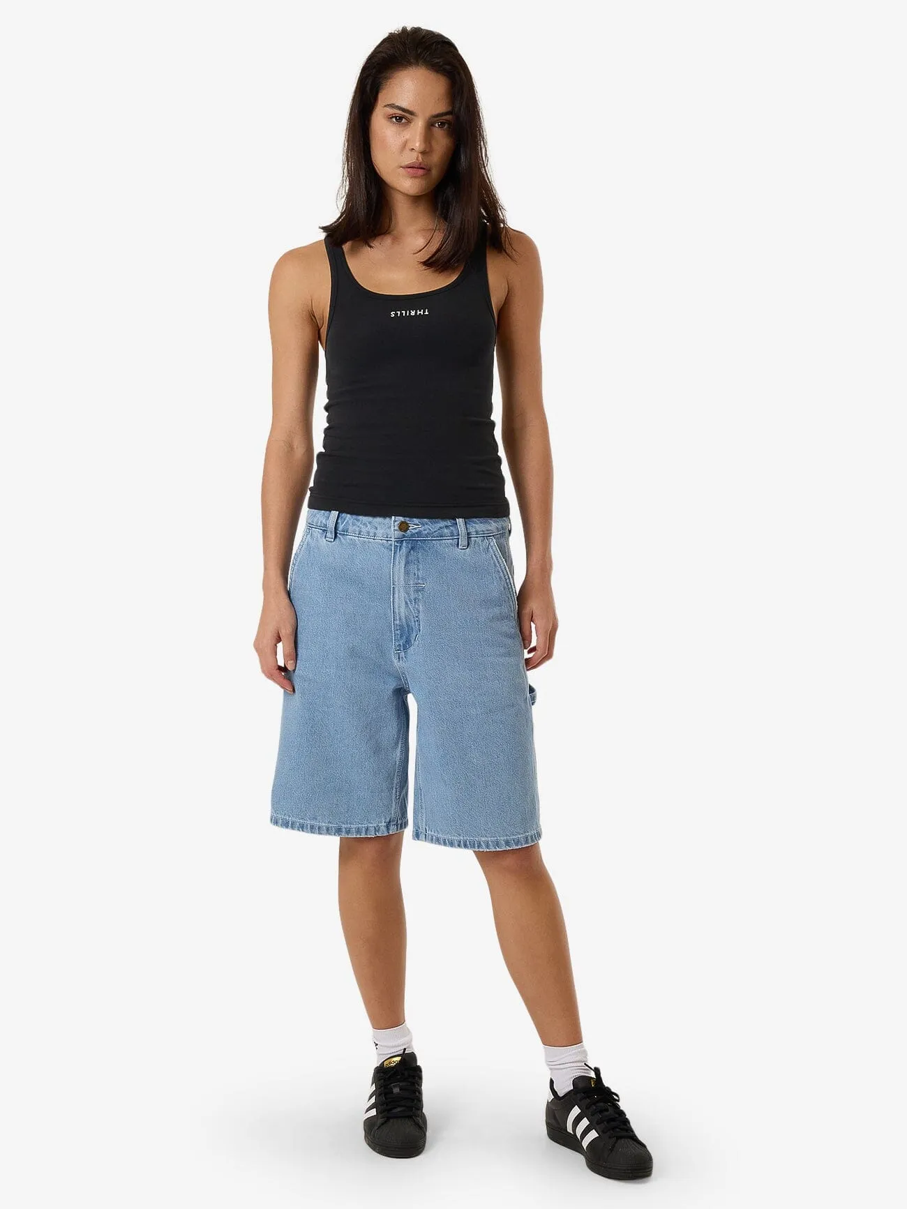 Minimal Thrills Scoop Tank - Faded Black