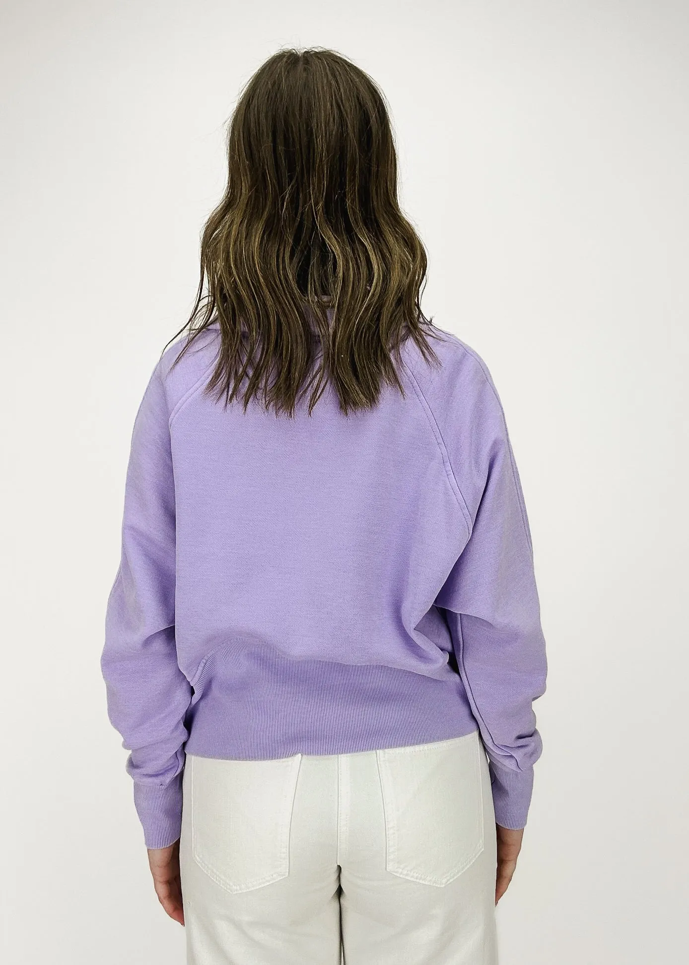 Molly Quarter Zip Sweatshirt - Lavender