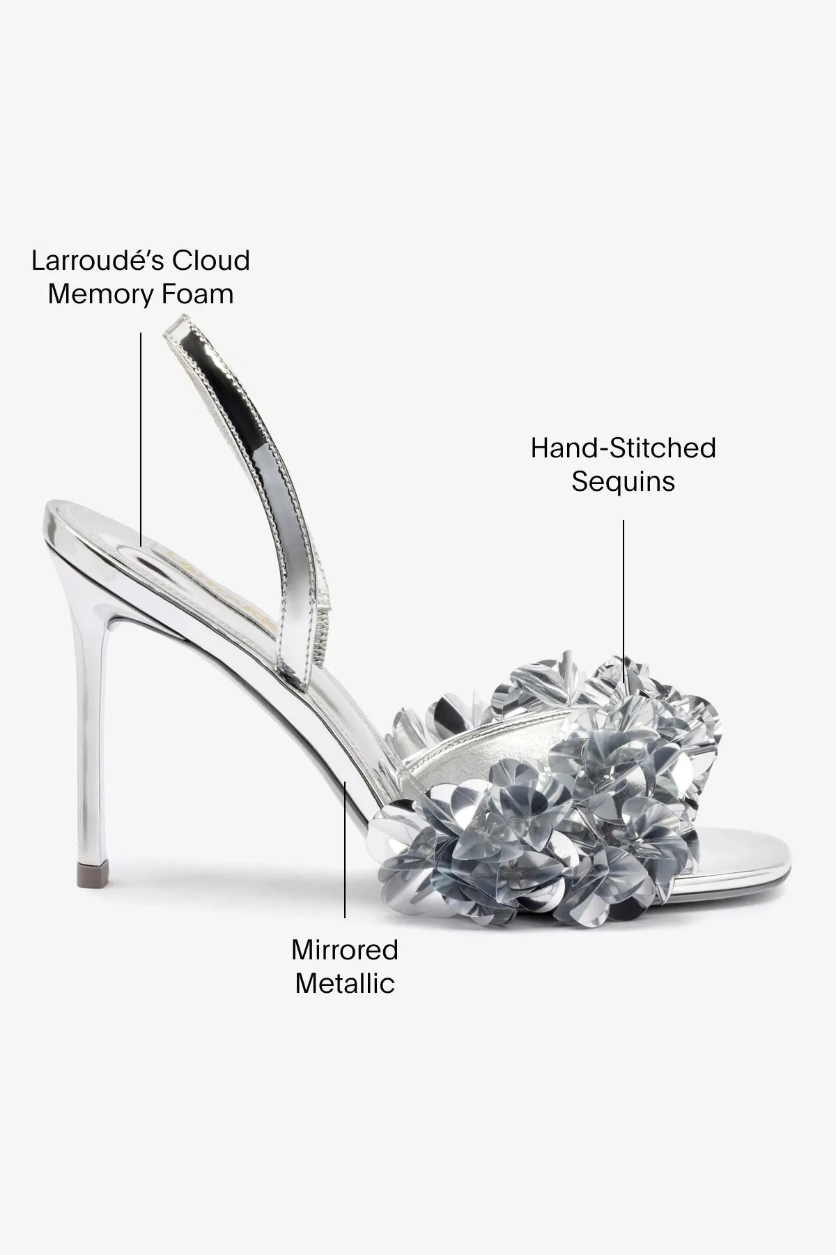 Morgan Sandal In Silver Specchio