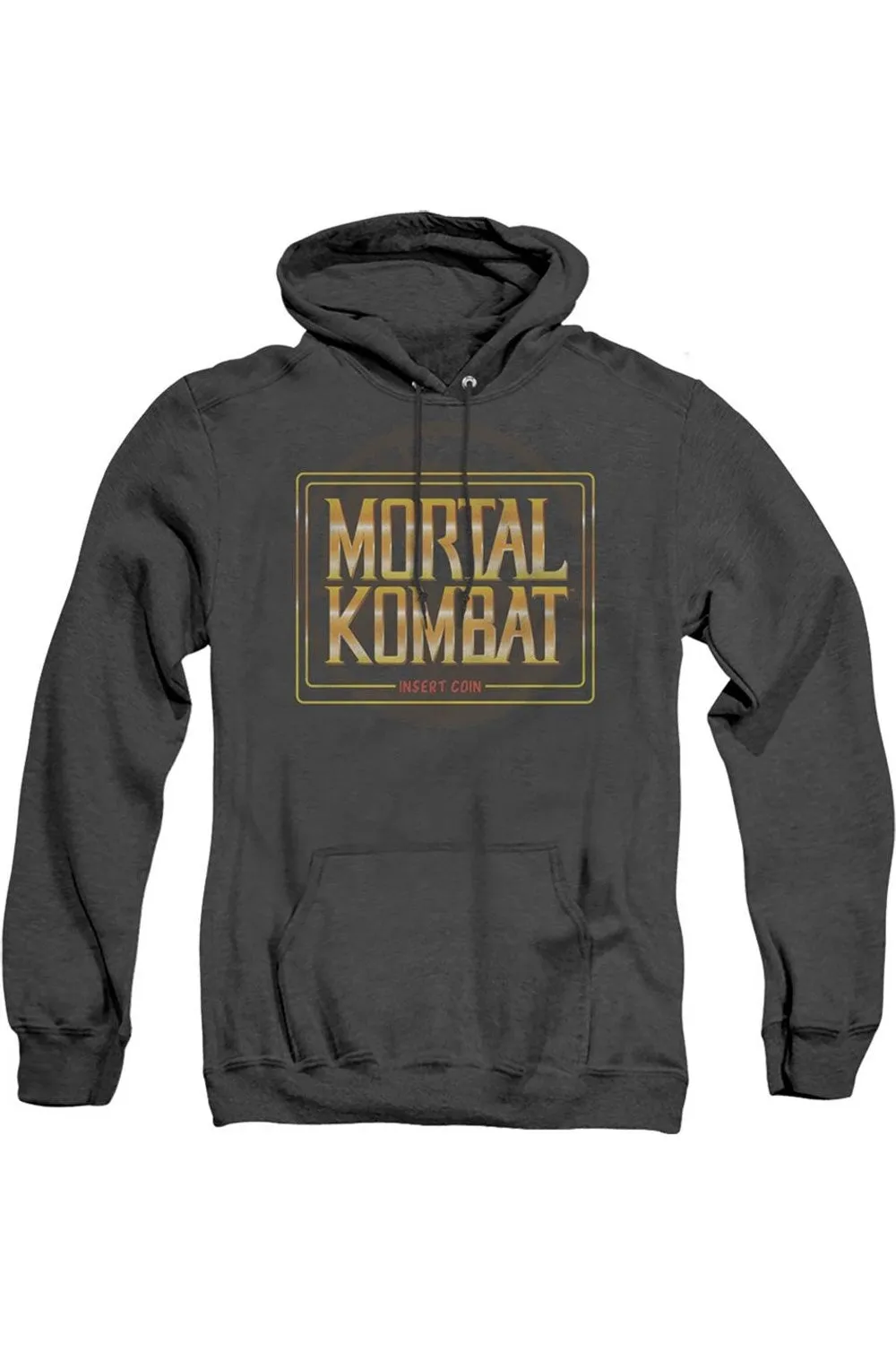 Mortal Kombat Klassic Insert Coin Adult Heather Hoodie / Hooded Sweatshirt