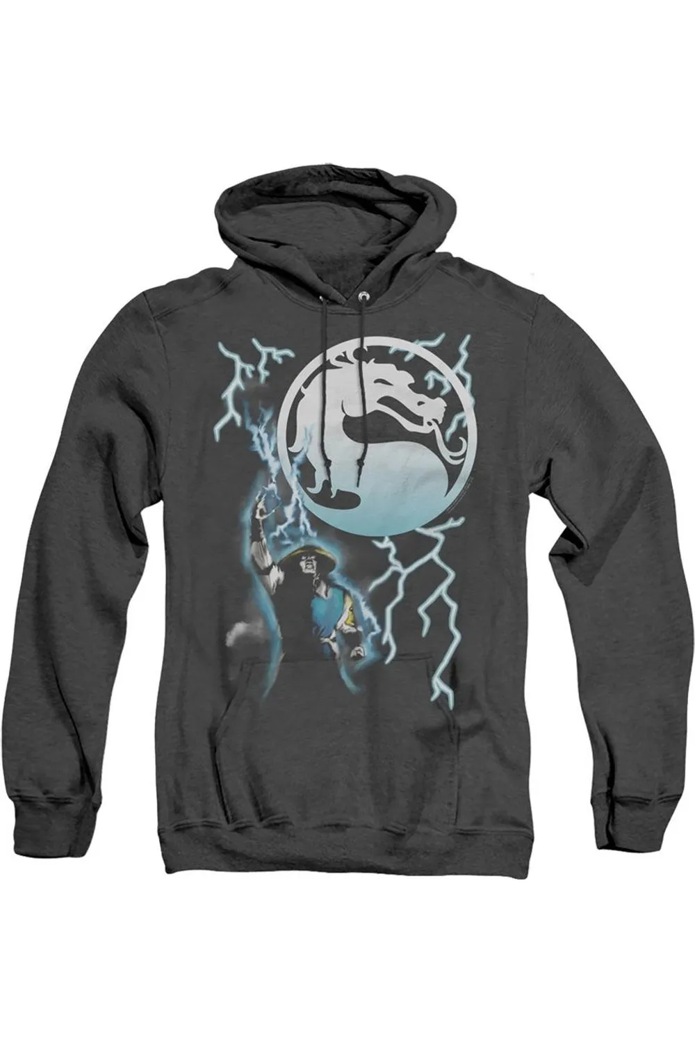 Mortal Kombat Klassic Raiden Adult Heather Hoodie / Hooded Sweatshirt