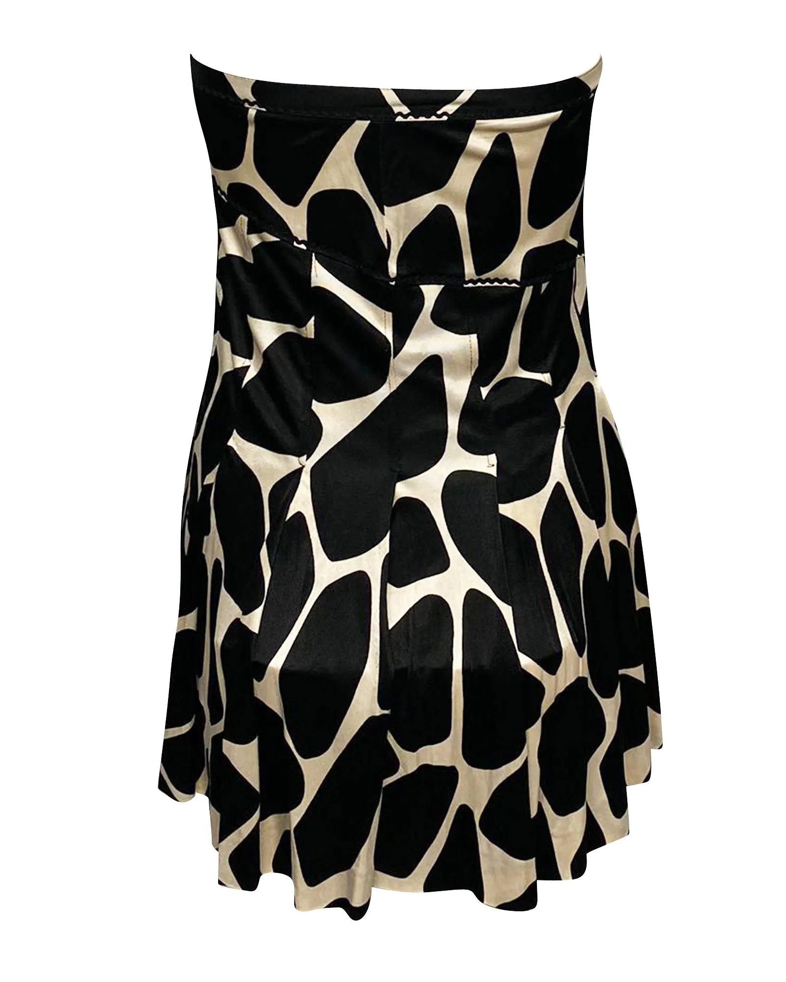 Moschino Cheap and Chic Pleated Skirt in Animal Print Rayon