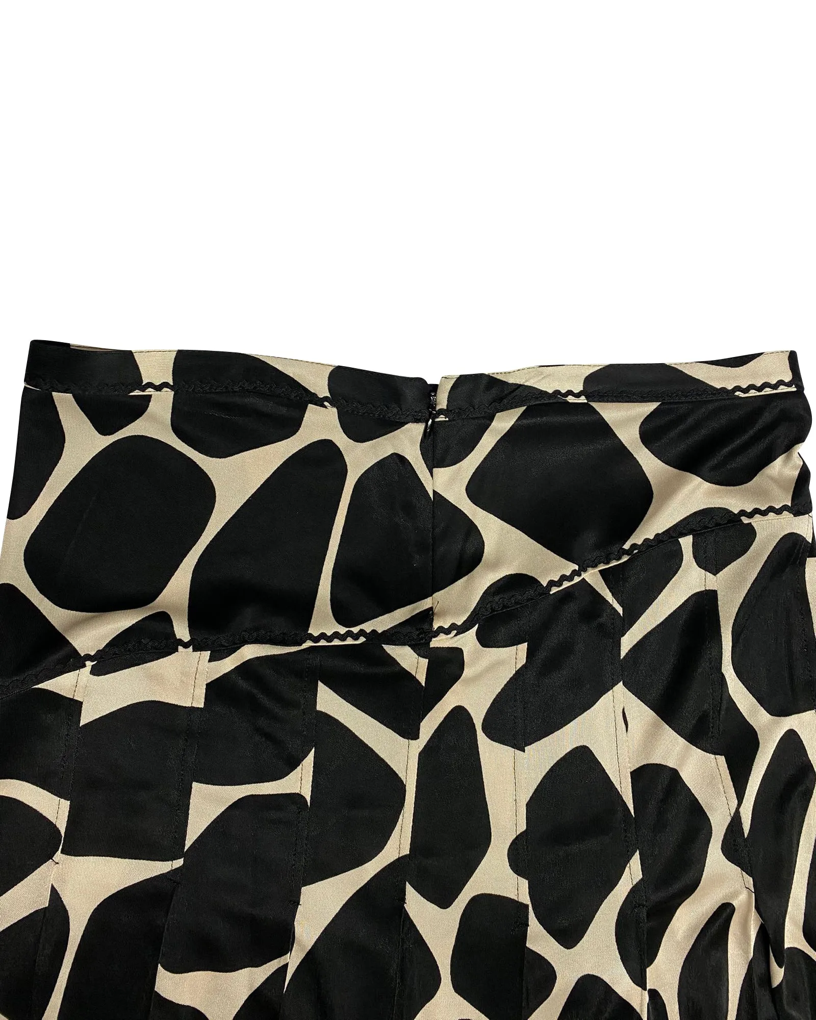 Moschino Cheap and Chic Pleated Skirt in Animal Print Rayon