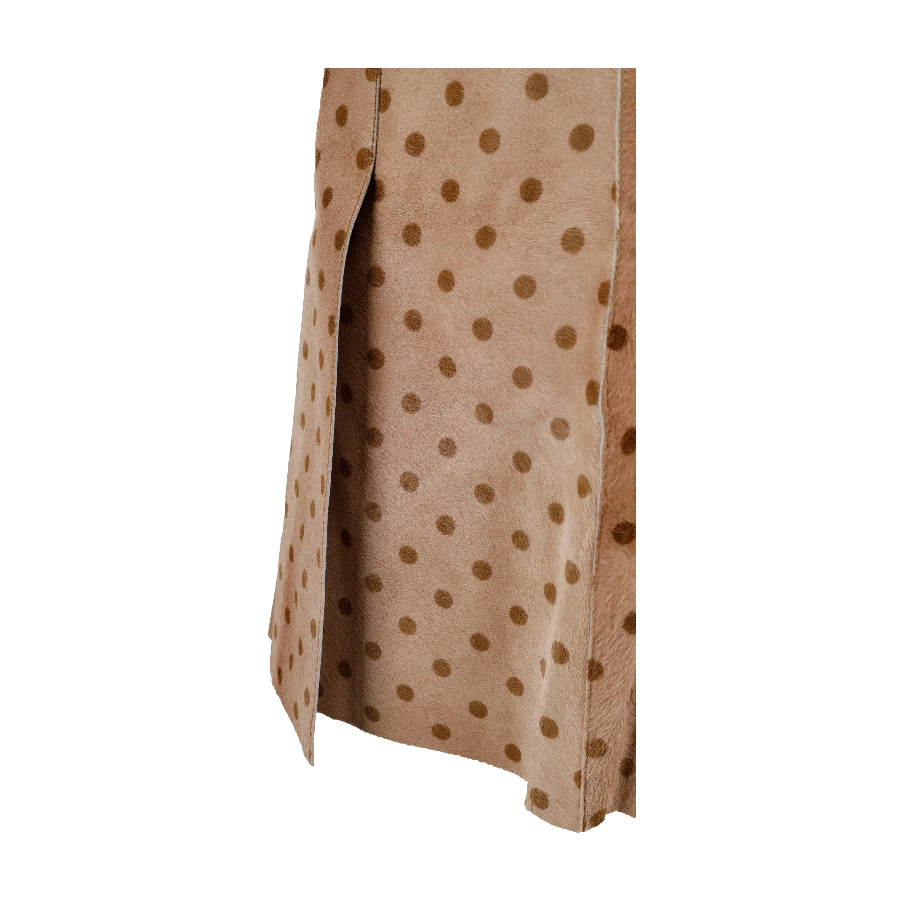 Moschino Cheap and Chic Polka Printed Calfskin Skirt - '10s