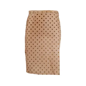 Moschino Cheap and Chic Polka Printed Calfskin Skirt - '10s
