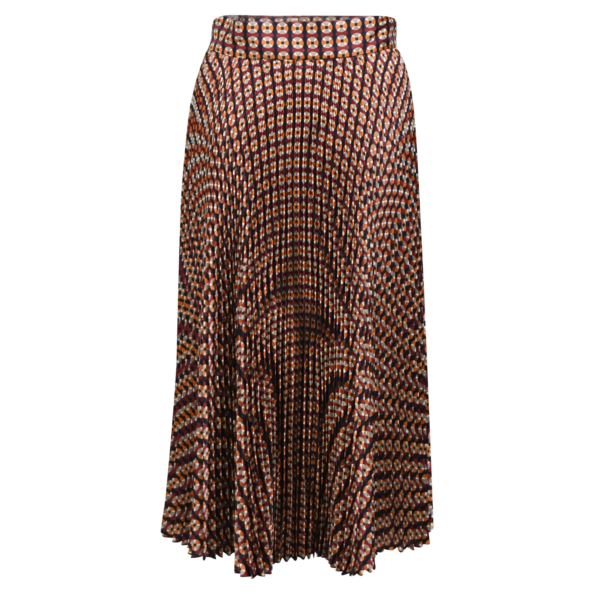 Mulberry Printed Midi Skirt in Multicolor Polyester