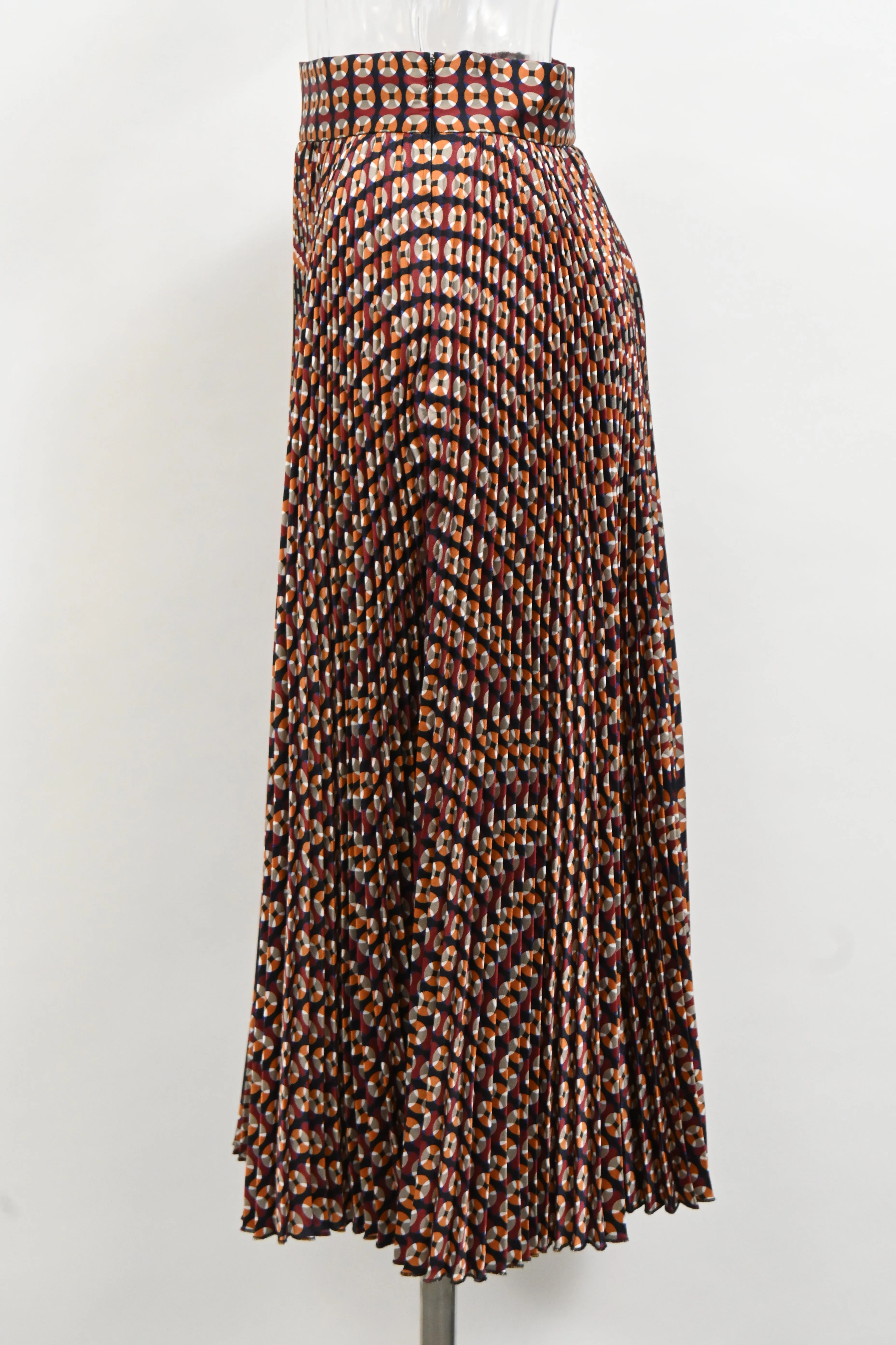 Mulberry Printed Midi Skirt in Multicolor Polyester