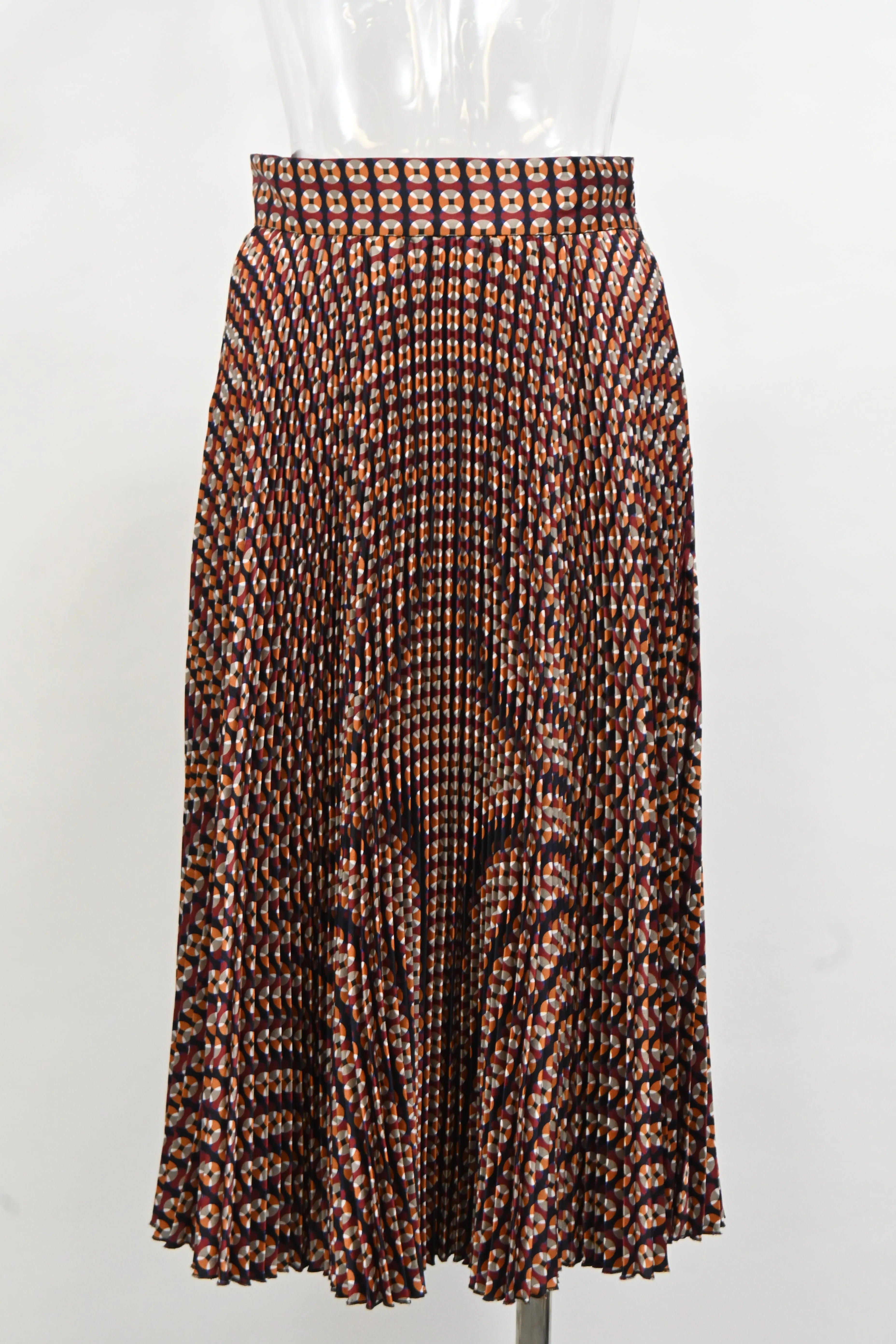 Mulberry Printed Midi Skirt in Multicolor Polyester