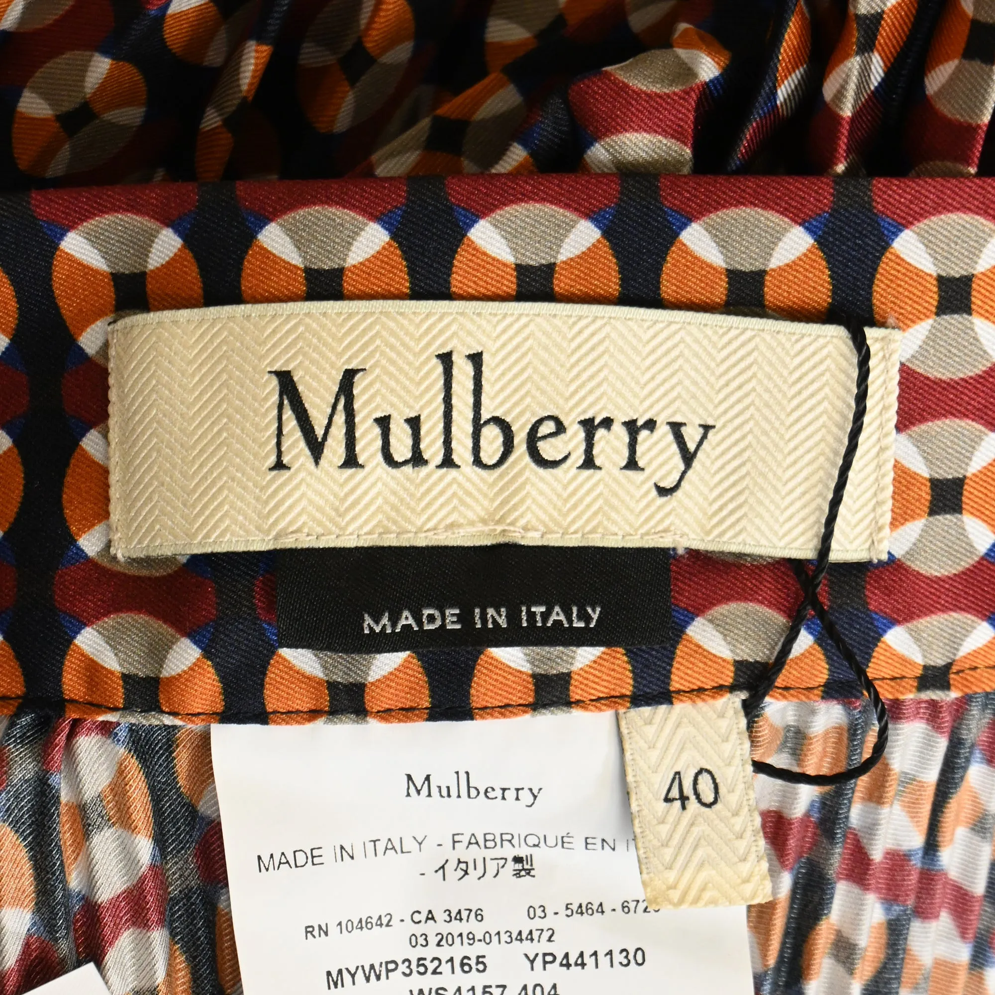 Mulberry Printed Midi Skirt in Multicolor Polyester
