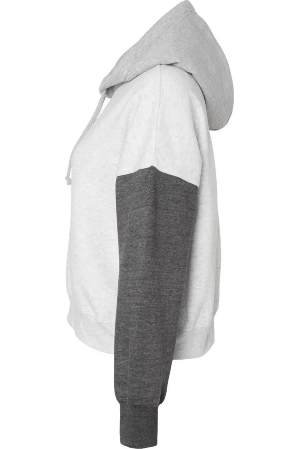MV Sport Women´s Sueded Fleece Colorblocked Crop Hooded Sweatshirt
