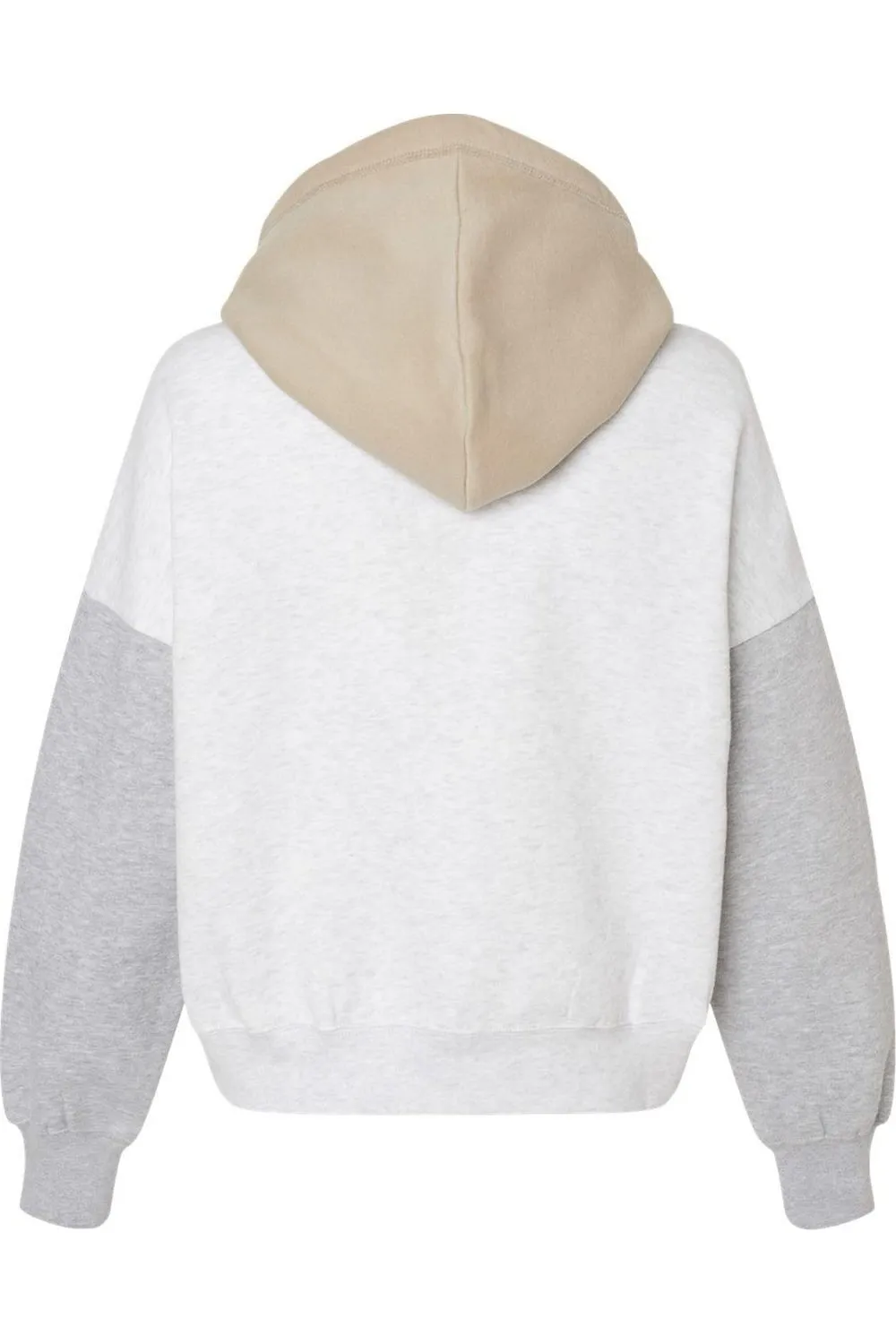 MV Sport Women´s Sueded Fleece Colorblocked Crop Hooded Sweatshirt
