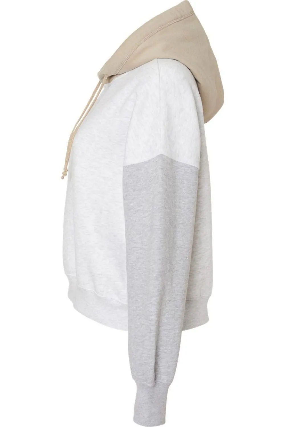 MV Sport Women´s Sueded Fleece Colorblocked Crop Hooded Sweatshirt
