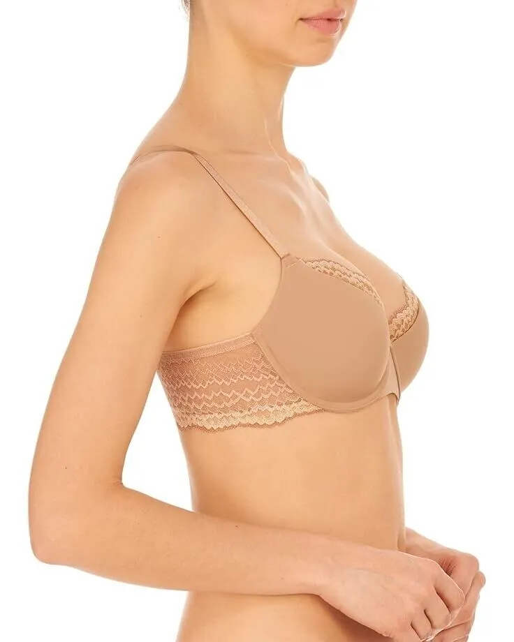Natori Breakout Bra Women 32C Ivory Stretch Full Figure Contour Underwire JDM034