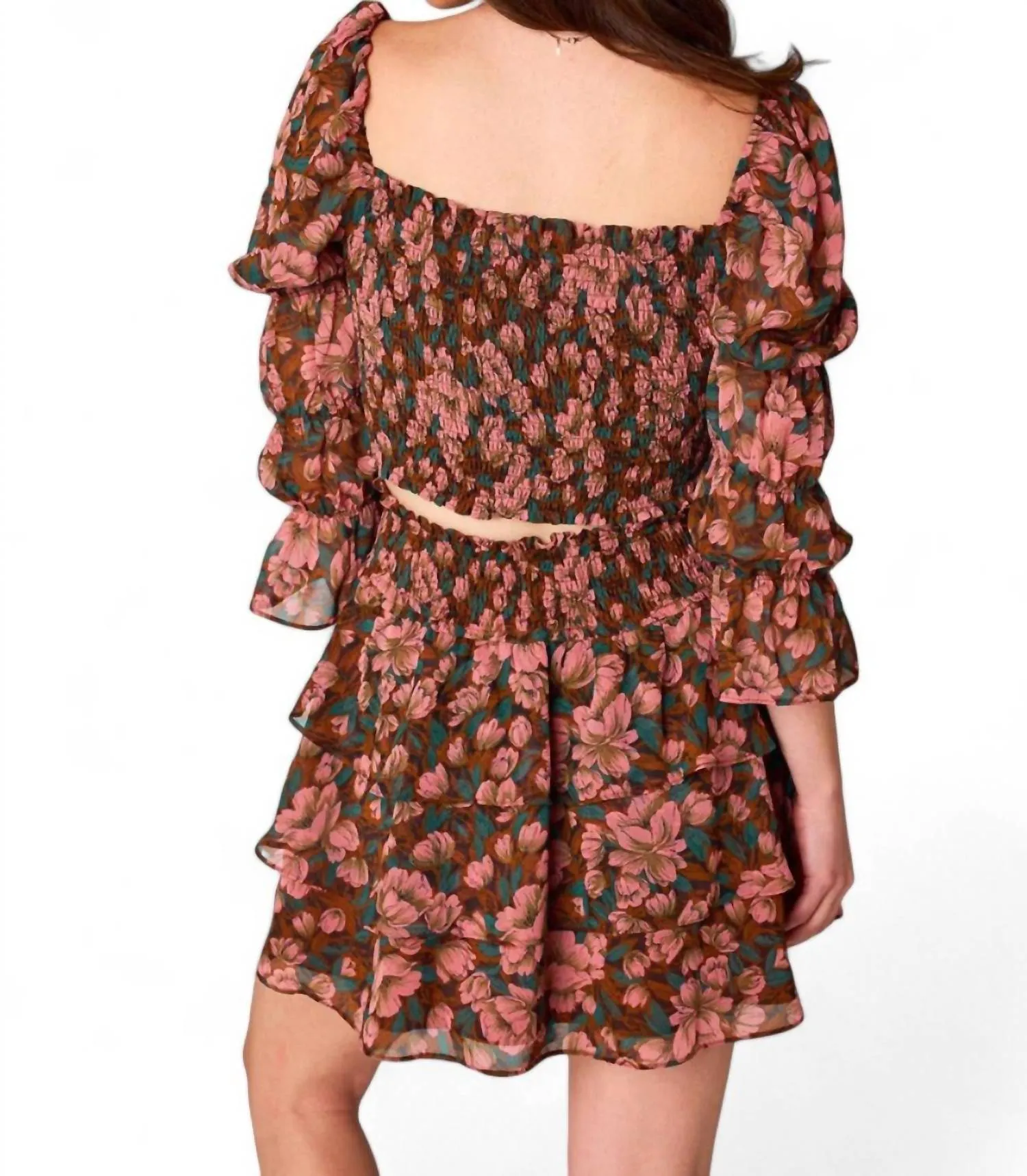 Nelly Smocked Two-Piece Set In Lost Lovers