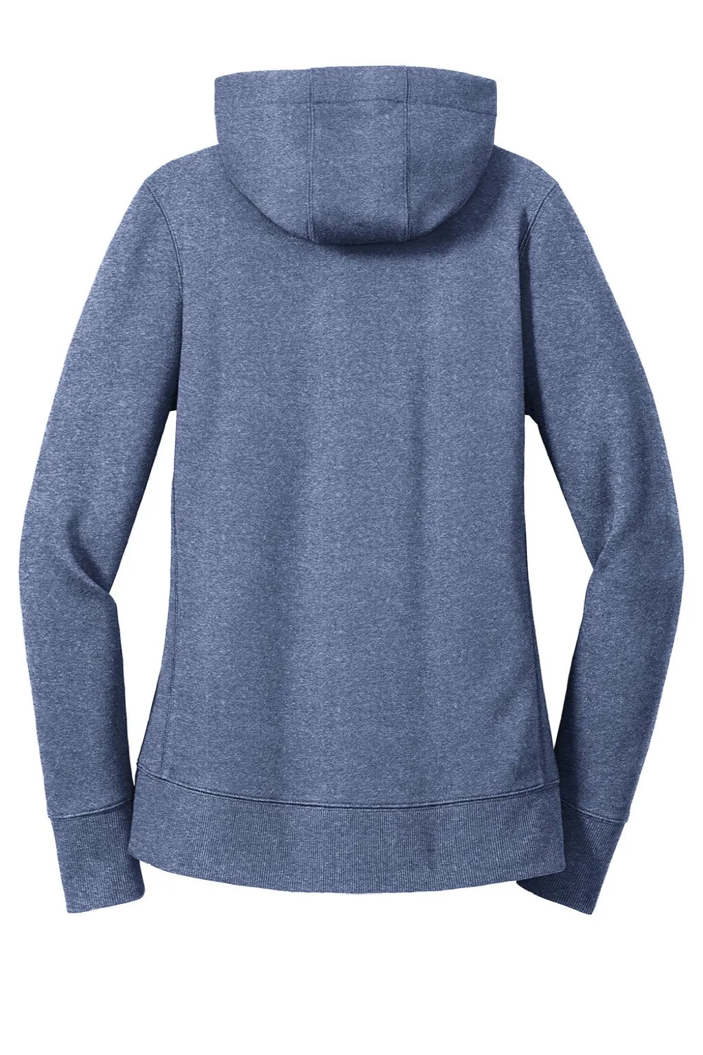 New Era Womens Sueded French Terry Full Zip Hooded Sweatshirt Hoodie w/ Pockets - Dark Royal Blue Twist