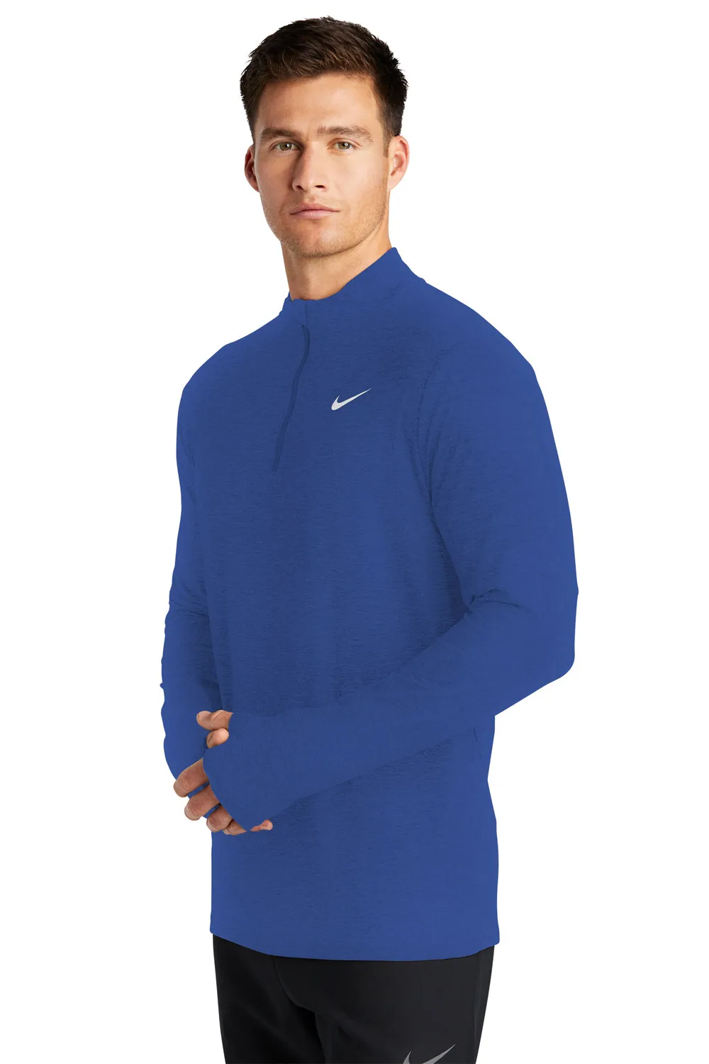 Nike Mens Element Dri-Fit Moisture Wicking 1/4 Zip Sweatshirt - Royal Blue