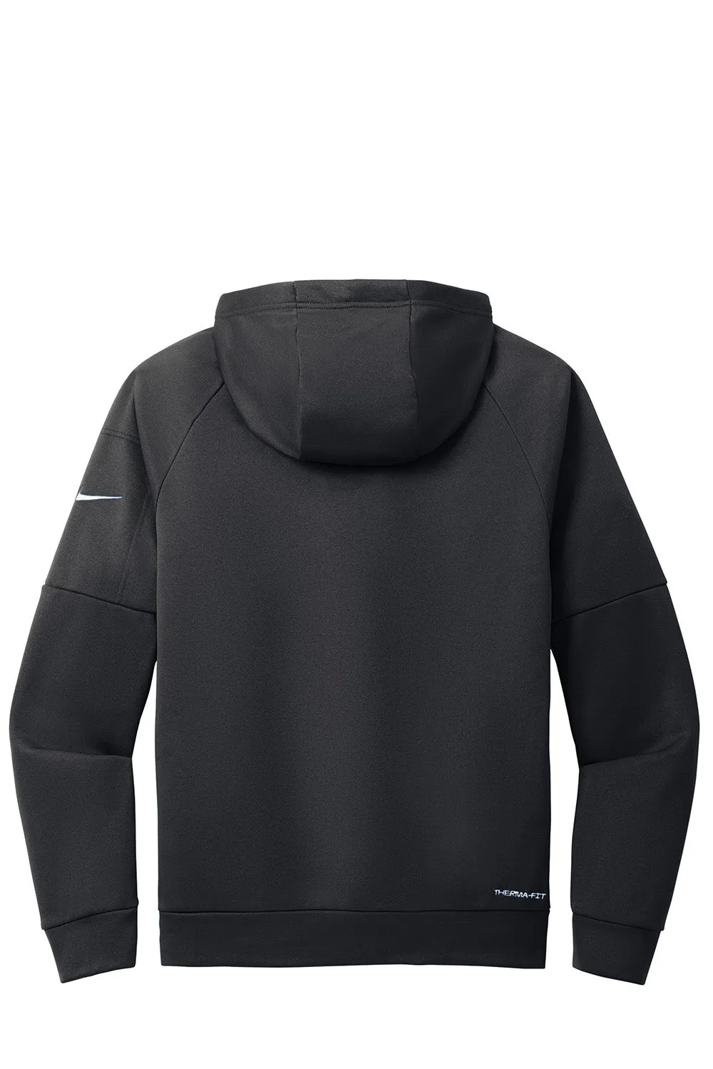 Nike Mens Therma-Fit Fleece Full Zip Hooded Sweatshirt Hoodie w/ Pockets - Black
