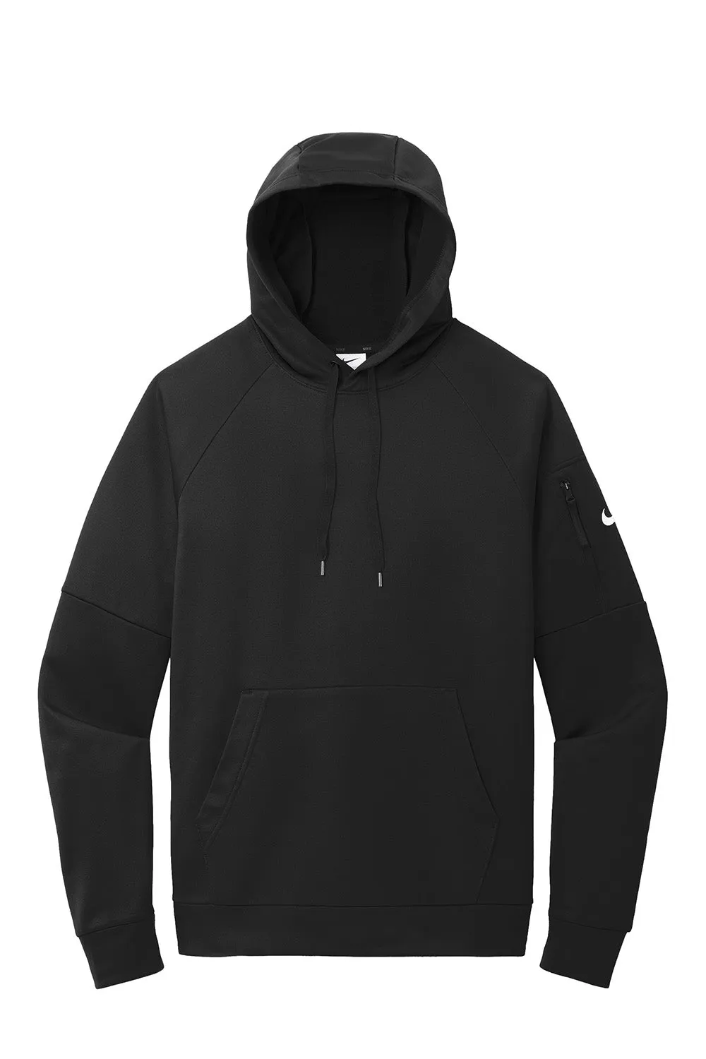 Nike Mens Therma-Fit Fleece Hooded Sweatshirt Hoodie w/ Pouch Pocket - Black