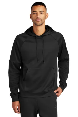 Nike Mens Therma-Fit Fleece Hooded Sweatshirt Hoodie w/ Pouch Pocket - Black