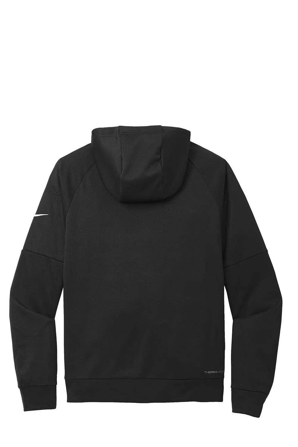 Nike Mens Therma-Fit Fleece Hooded Sweatshirt Hoodie w/ Pouch Pocket - Black