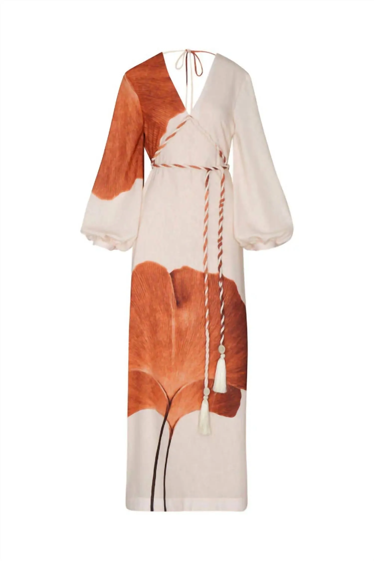 Odisea Caribe?a Dress In Orange Gingko