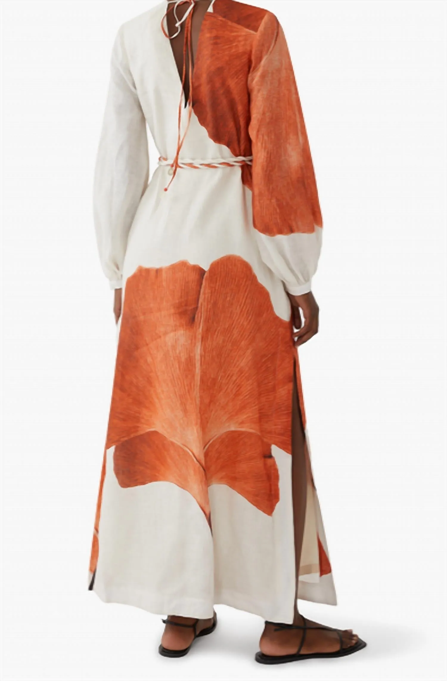 Odisea Caribe?a Dress In Orange Gingko