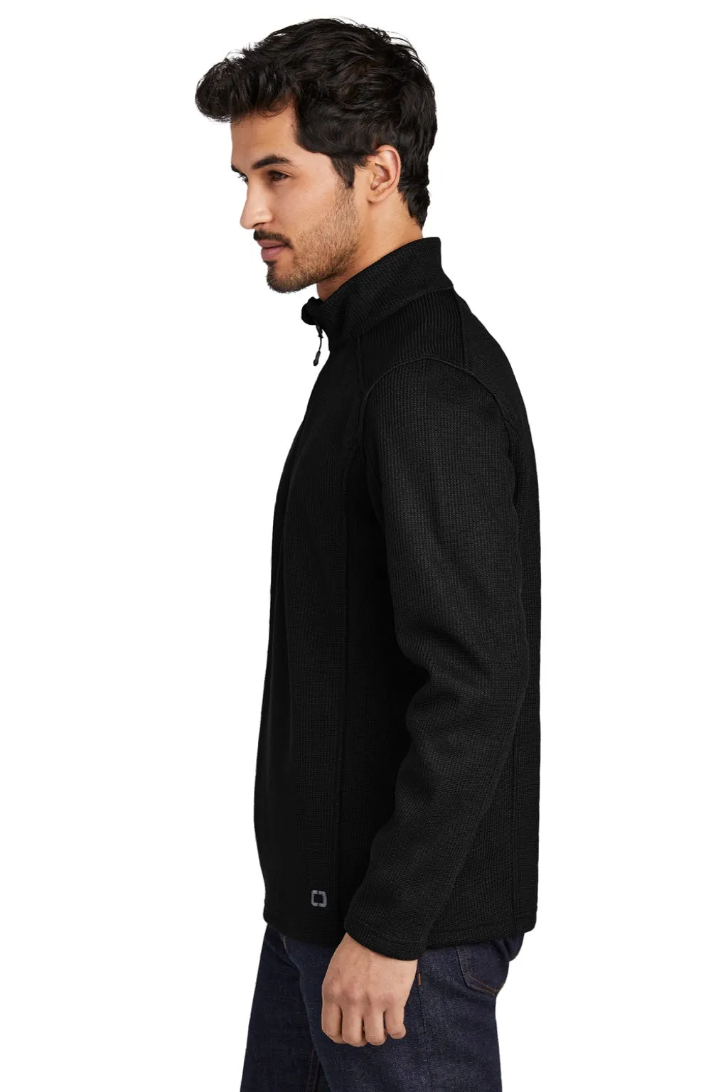 Ogio Mens Grit Fleece 1/4 Zip Sweatshirt - Blacktop
