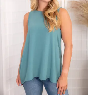 On The Move Tank Top In Sea Foam