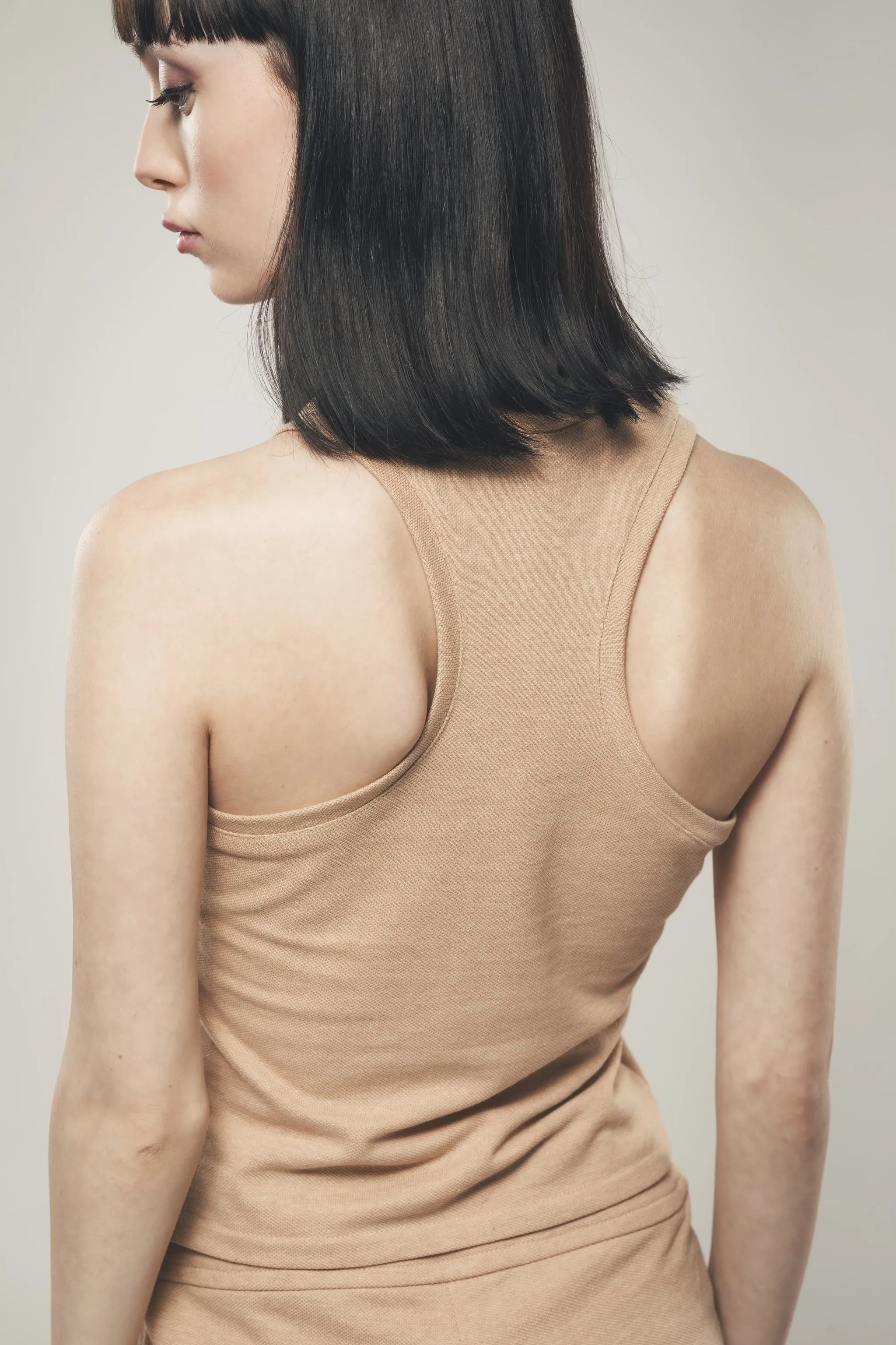 Organic Cotton Tank Top | Light Brown