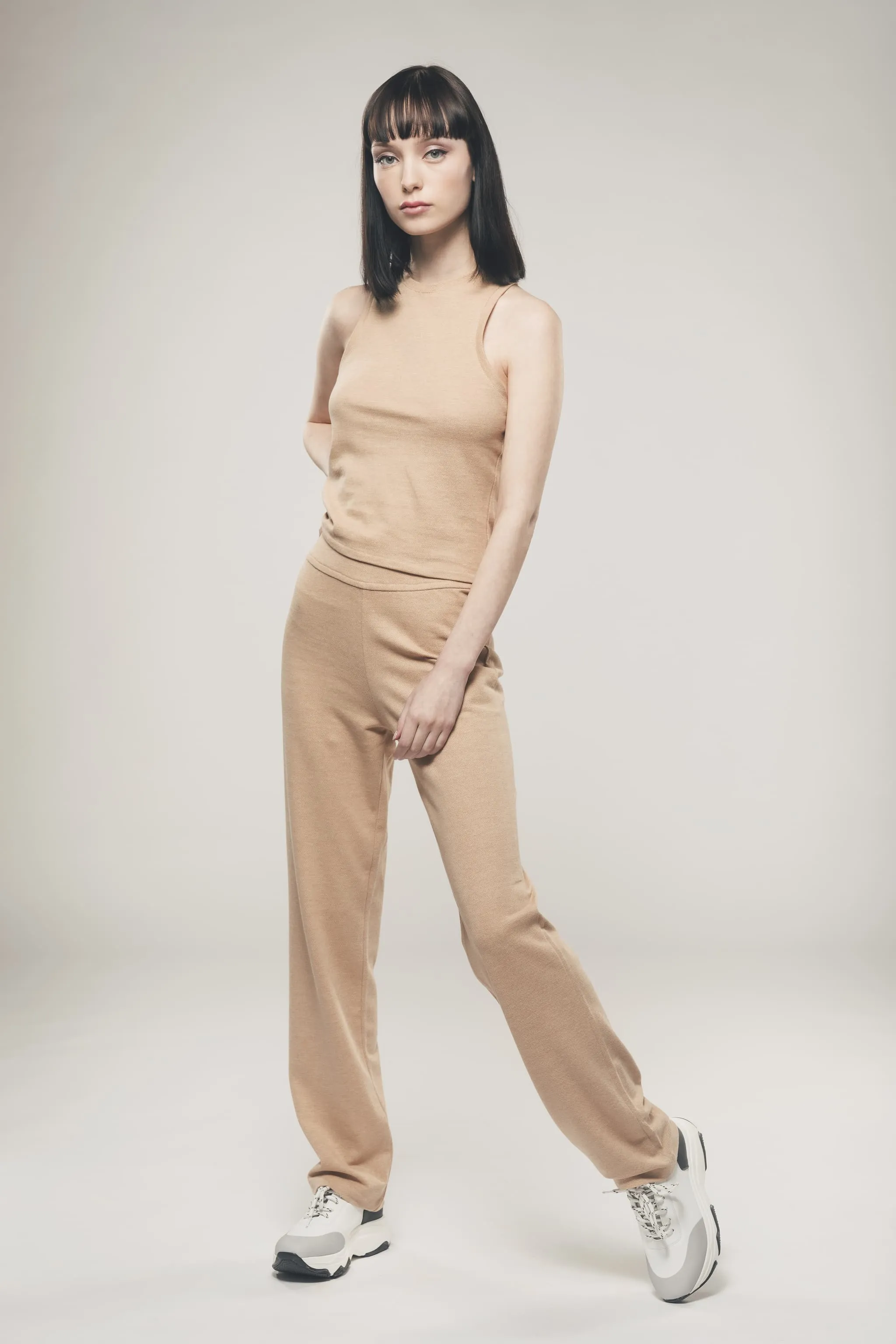 Organic Cotton Tank Top | Light Brown