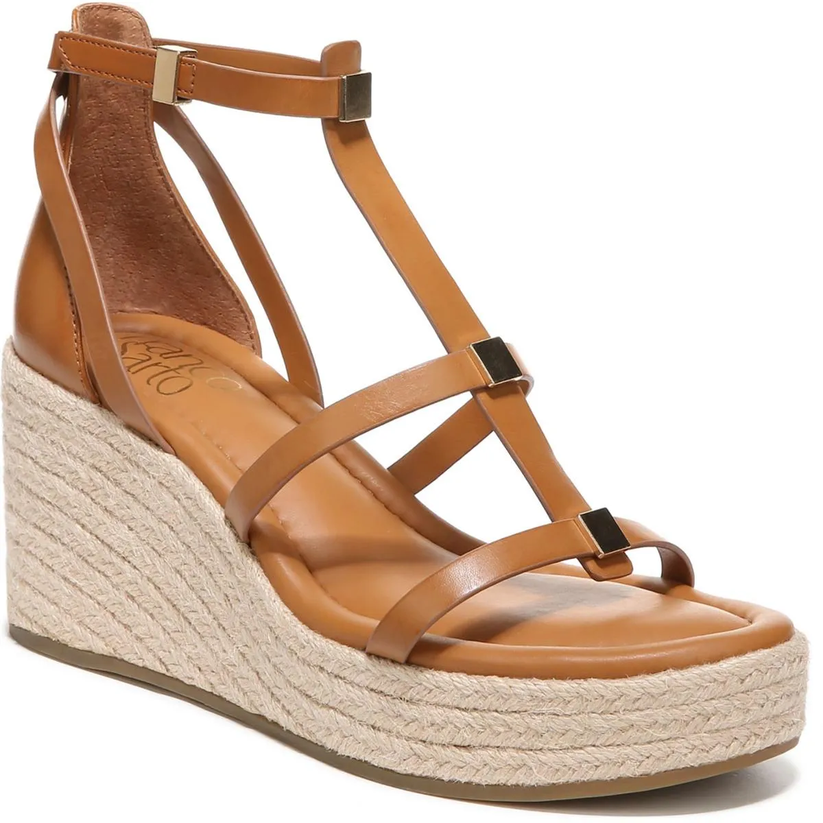 Pana Womens Ankle Strap Open Toe Wedge Sandals