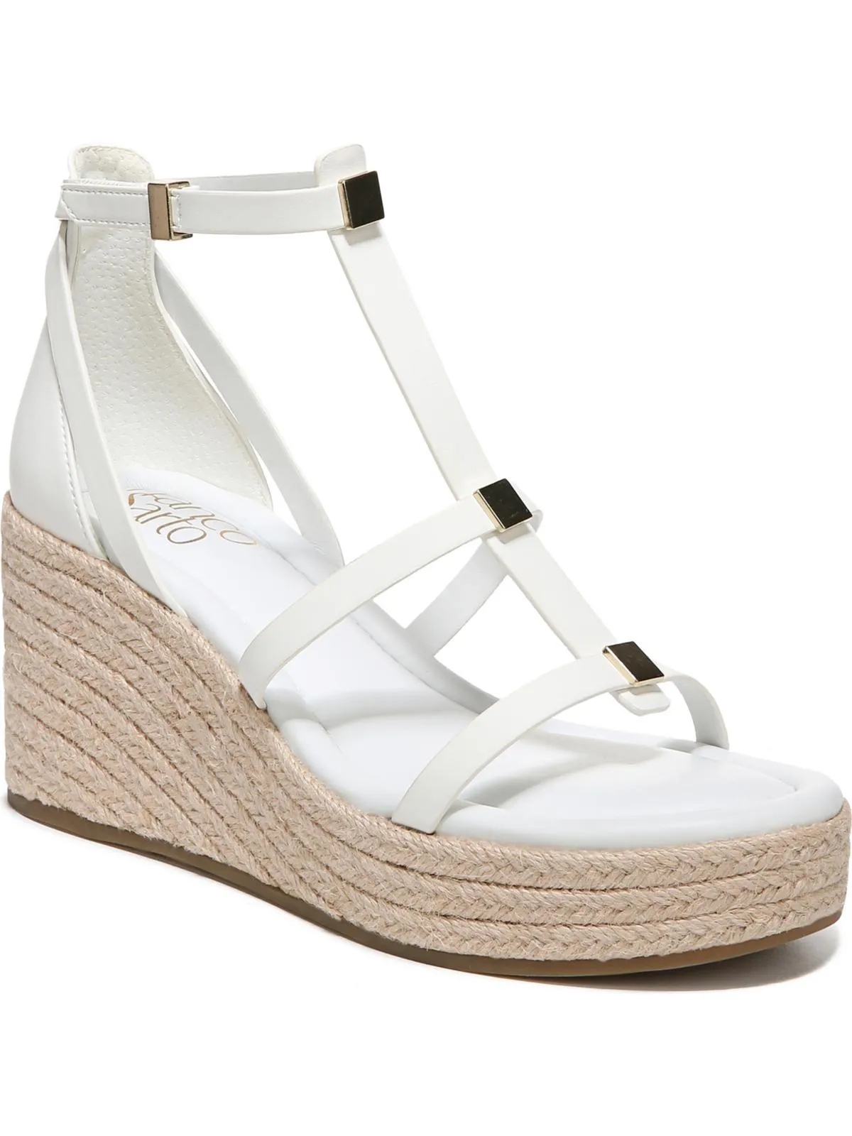 Pana Womens Ankle Strap Open Toe Wedge Sandals