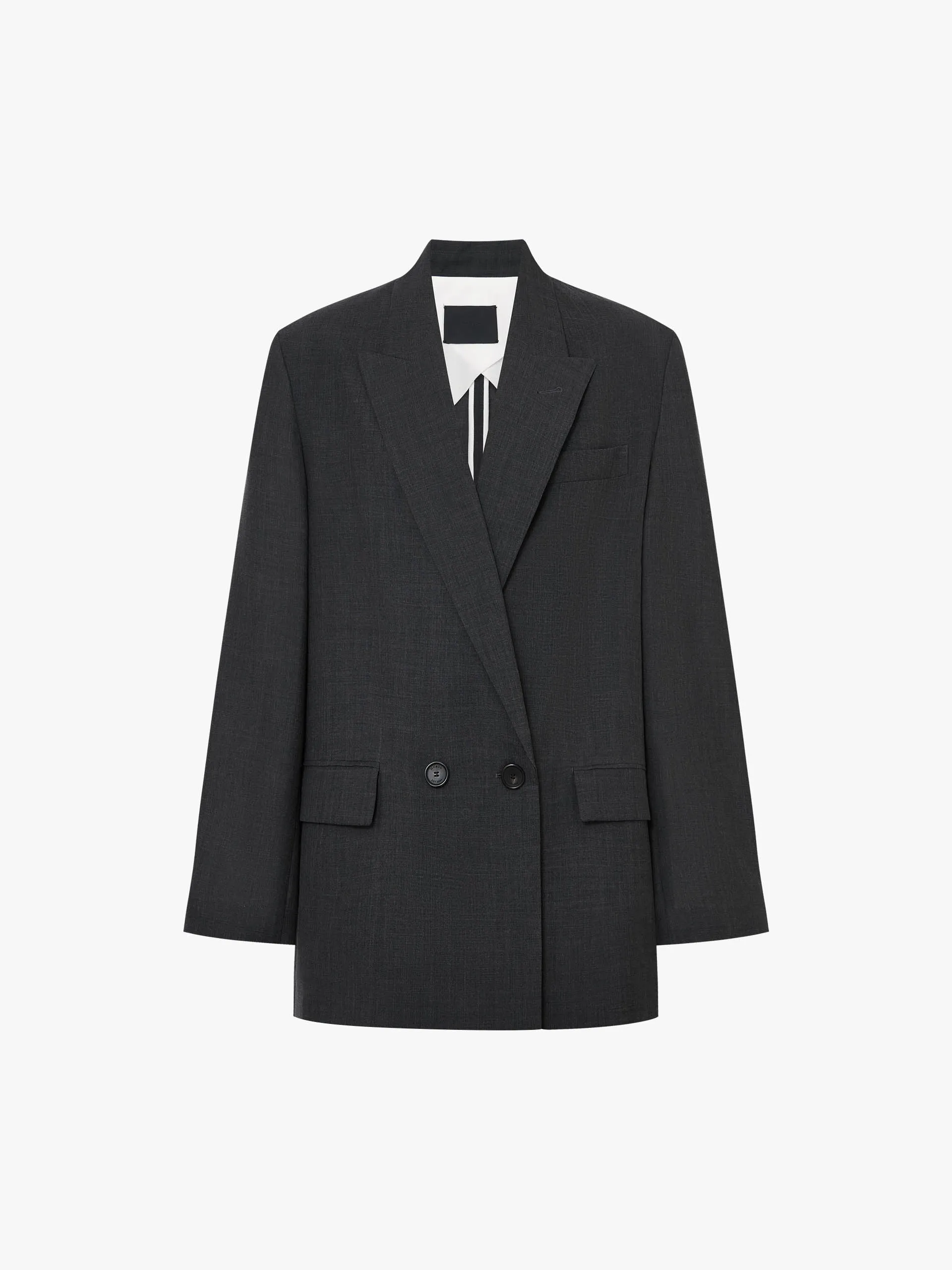 Peak Lapel Structured Blazer