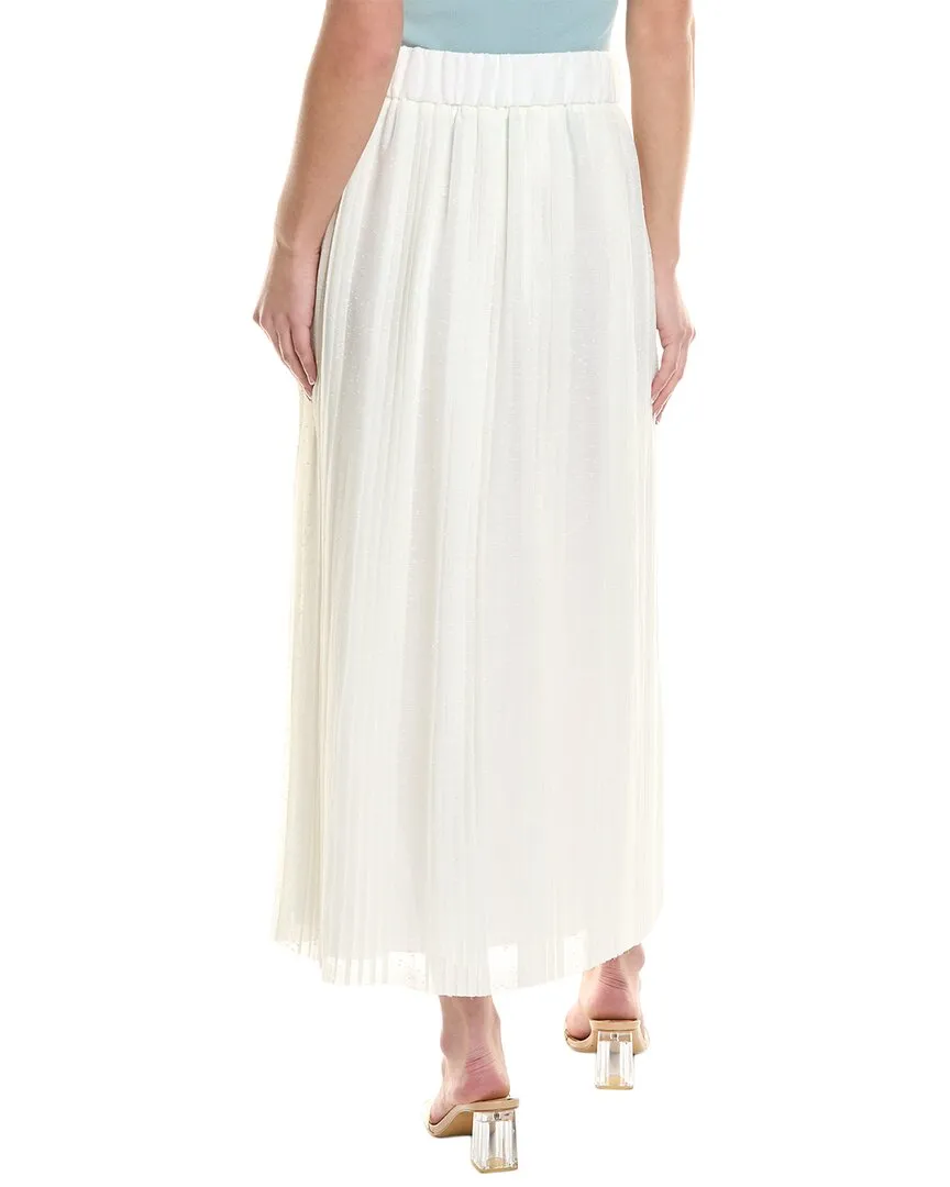 Peserico womens  Pleated Skirt, 44, White