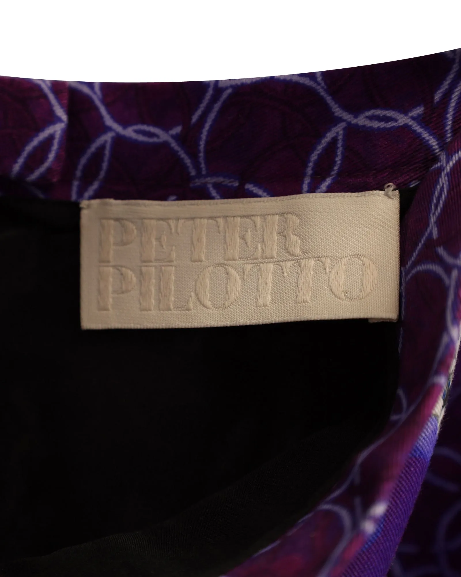 Peter Pilotto Printed Pencil Skirt in Purple Cotton