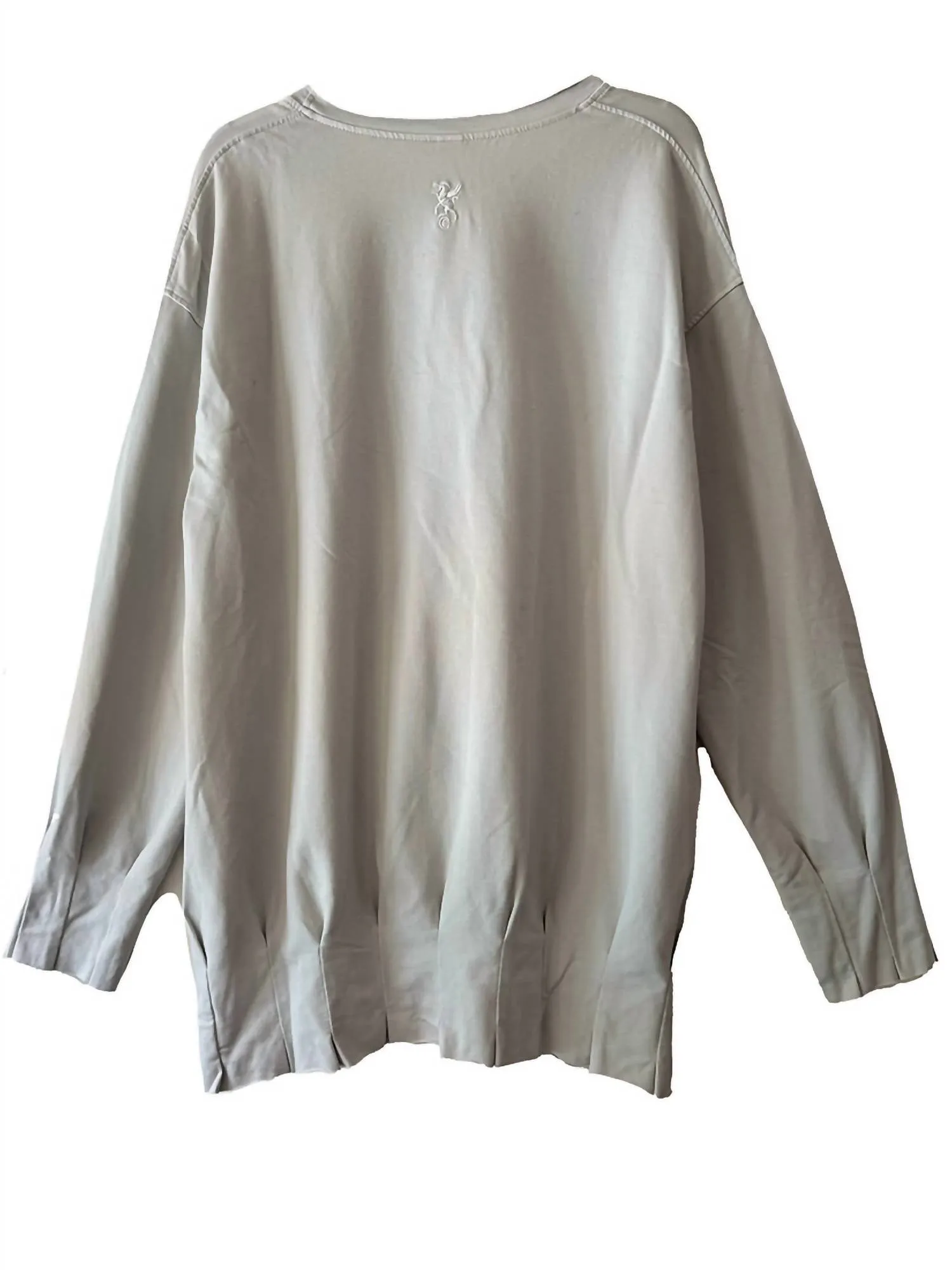 Pleated Sweatshirt In Light Grey