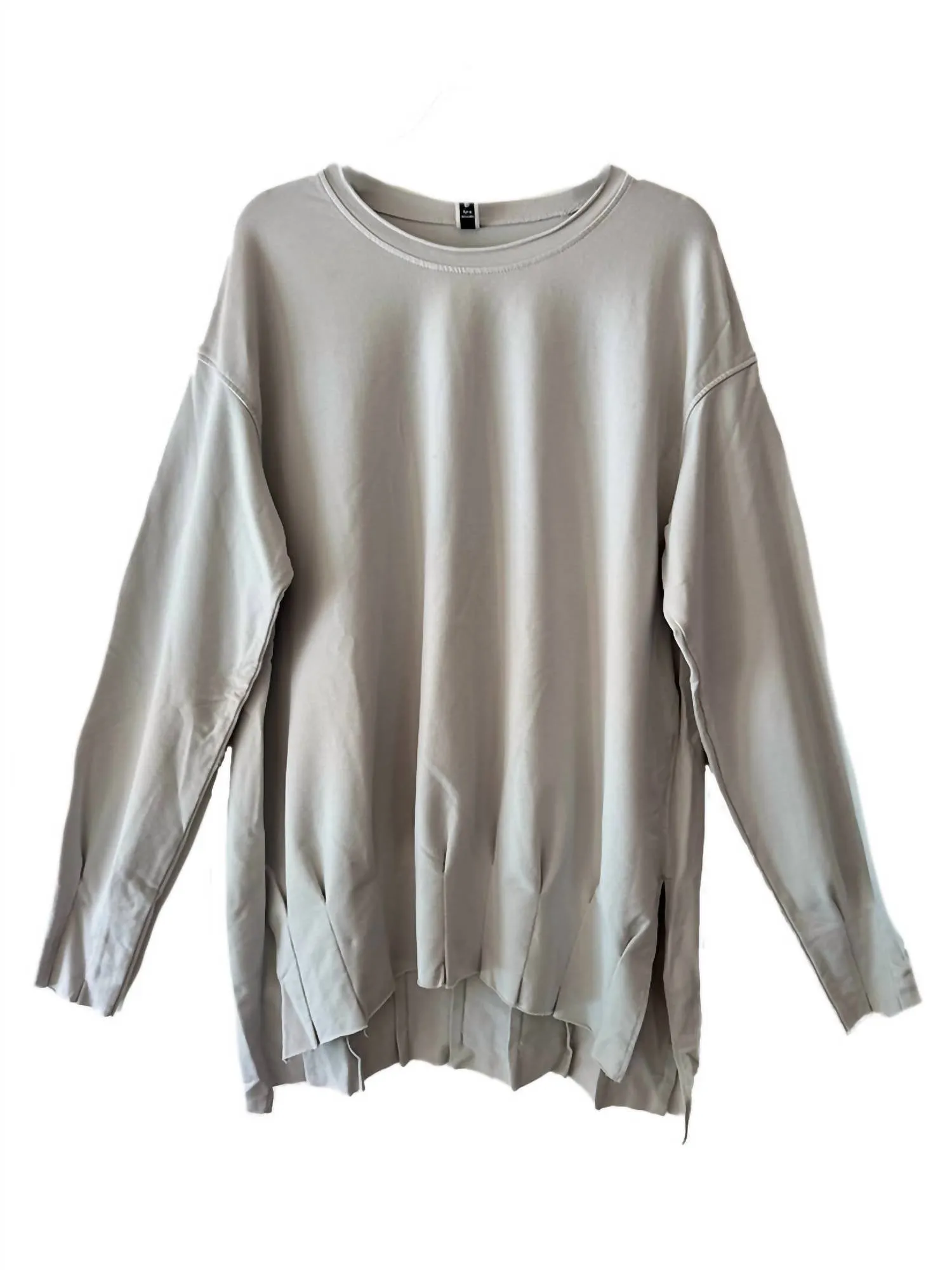Pleated Sweatshirt In Light Grey