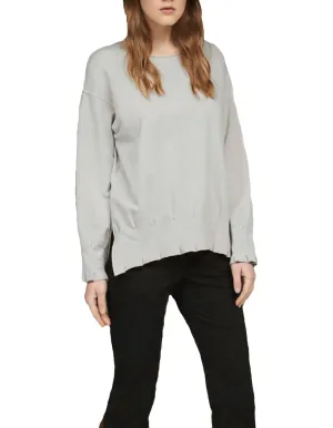 Pleated Sweatshirt In Light Grey