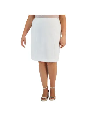 Plus Womens Knee-Length Workwear Pencil Skirt
