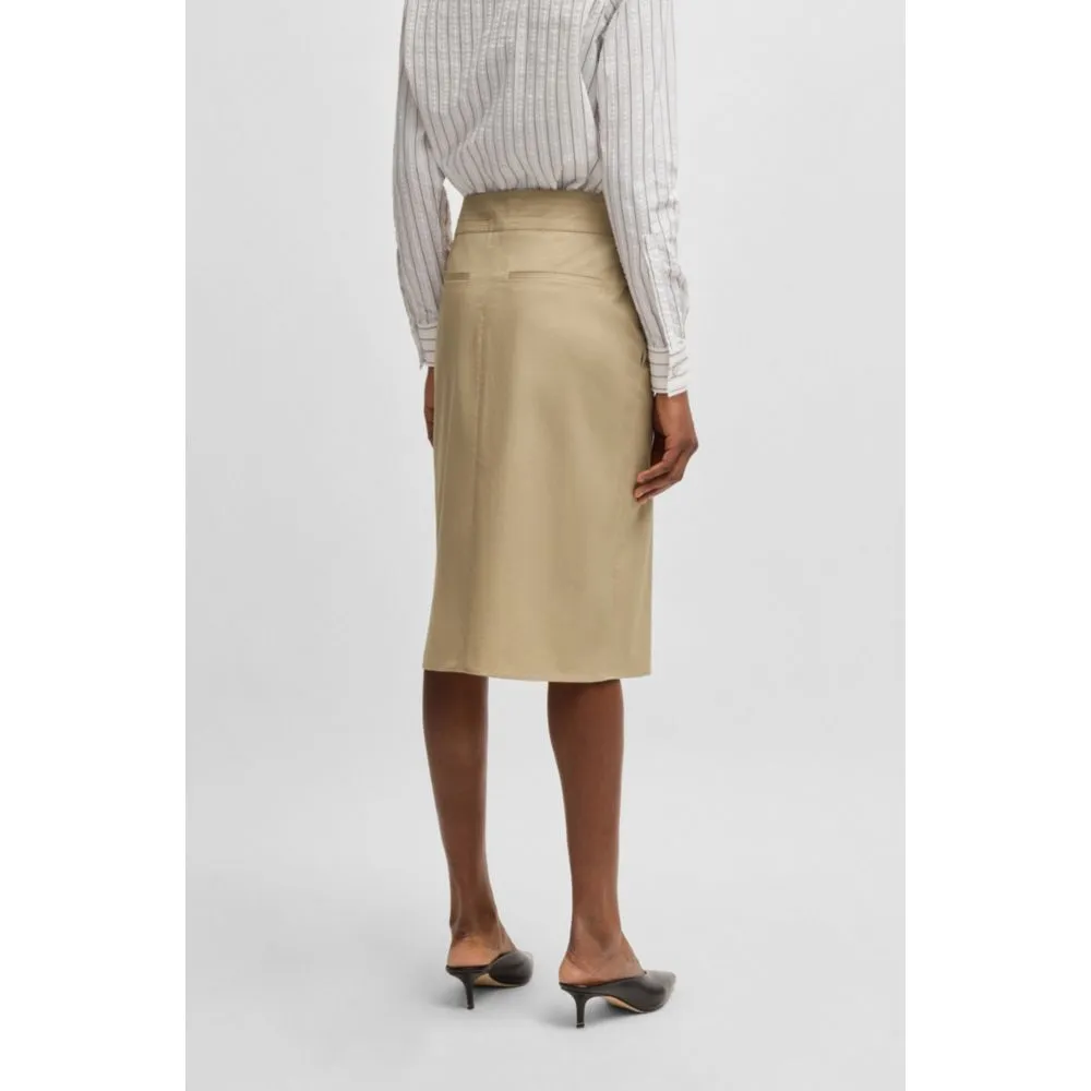 Pocket-detail skirt in stretch cotton