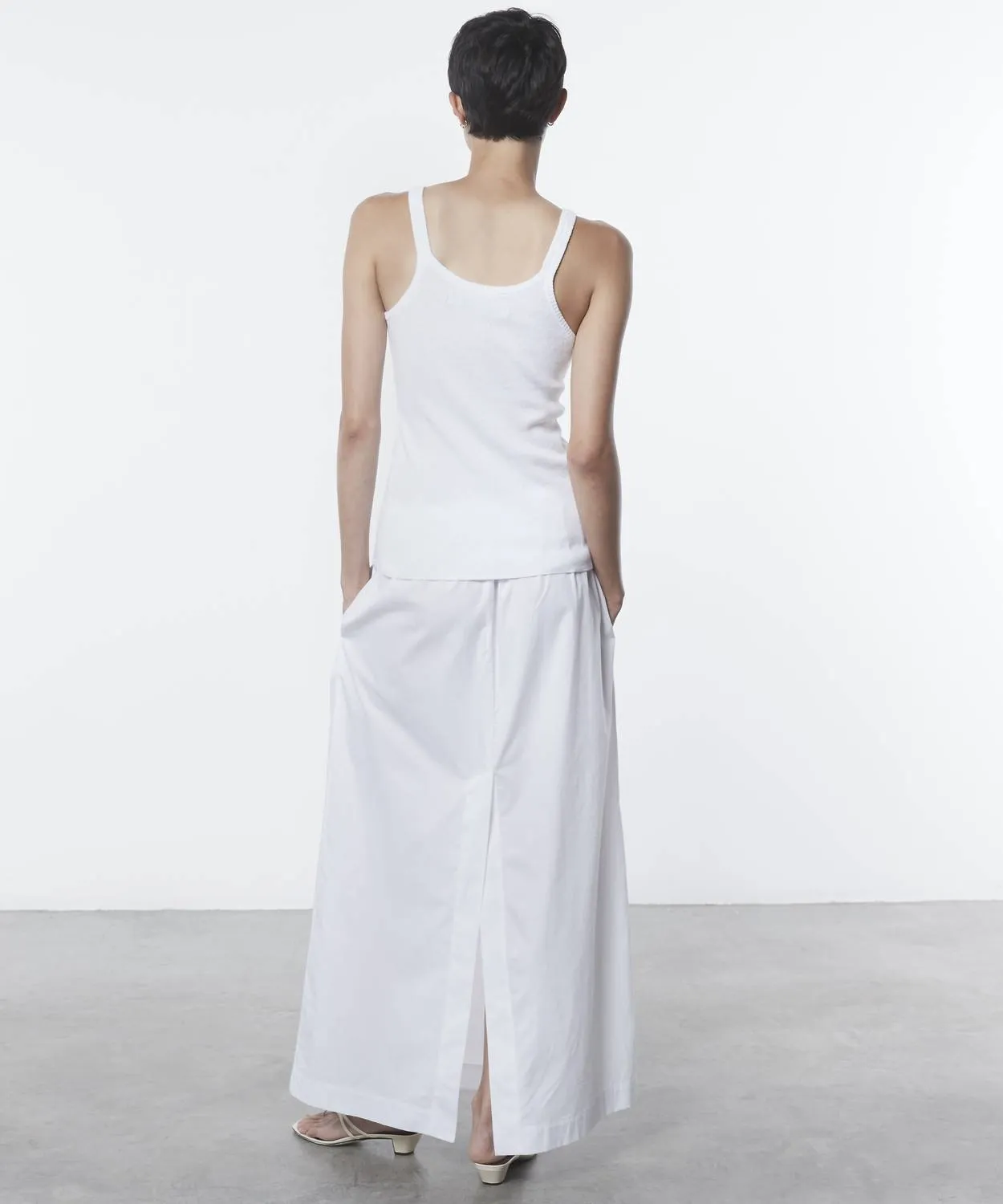 Poplin Resort Skirt In White