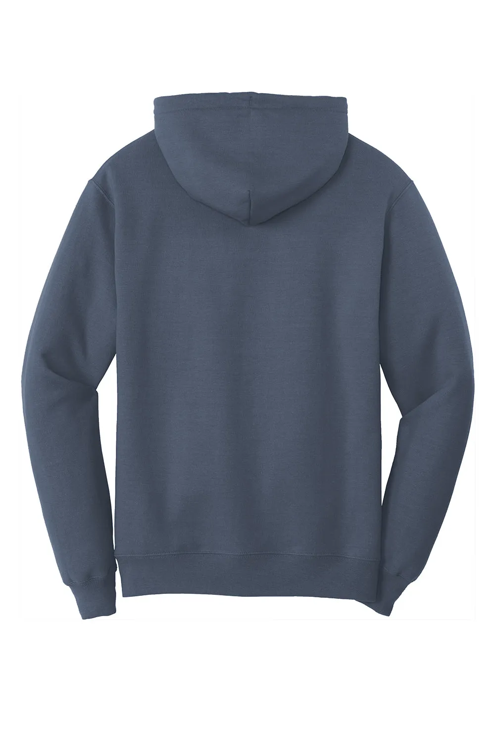 Port & Company Mens Core Pill Resistant Fleece Hooded Sweatshirt Hoodie w/ Pouch Pocket - Steel Blue