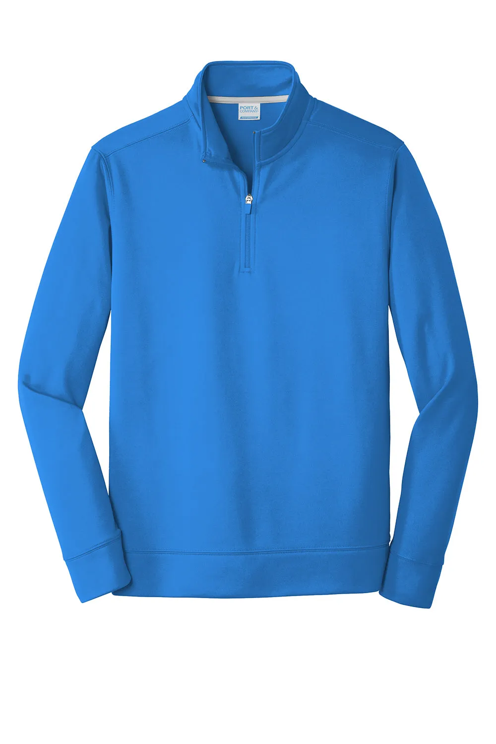 Port & Company Mens Dry Zone Performance Moisture Wicking Fleece 1/4 Zip Sweatshirt - Royal Blue