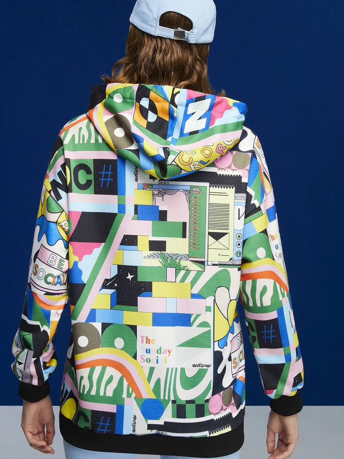 Print Oversized Sweatshirt