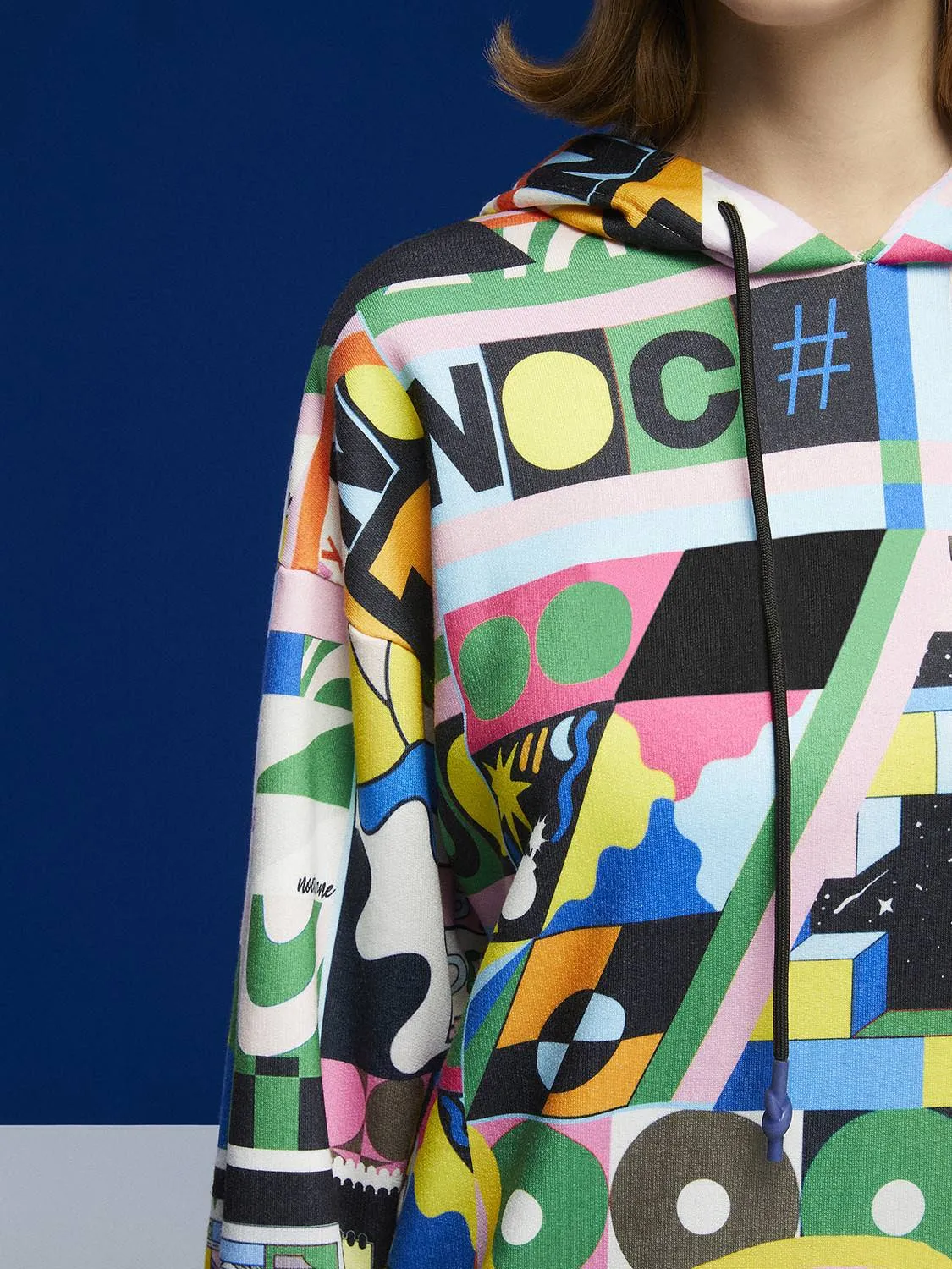 Print Oversized Sweatshirt