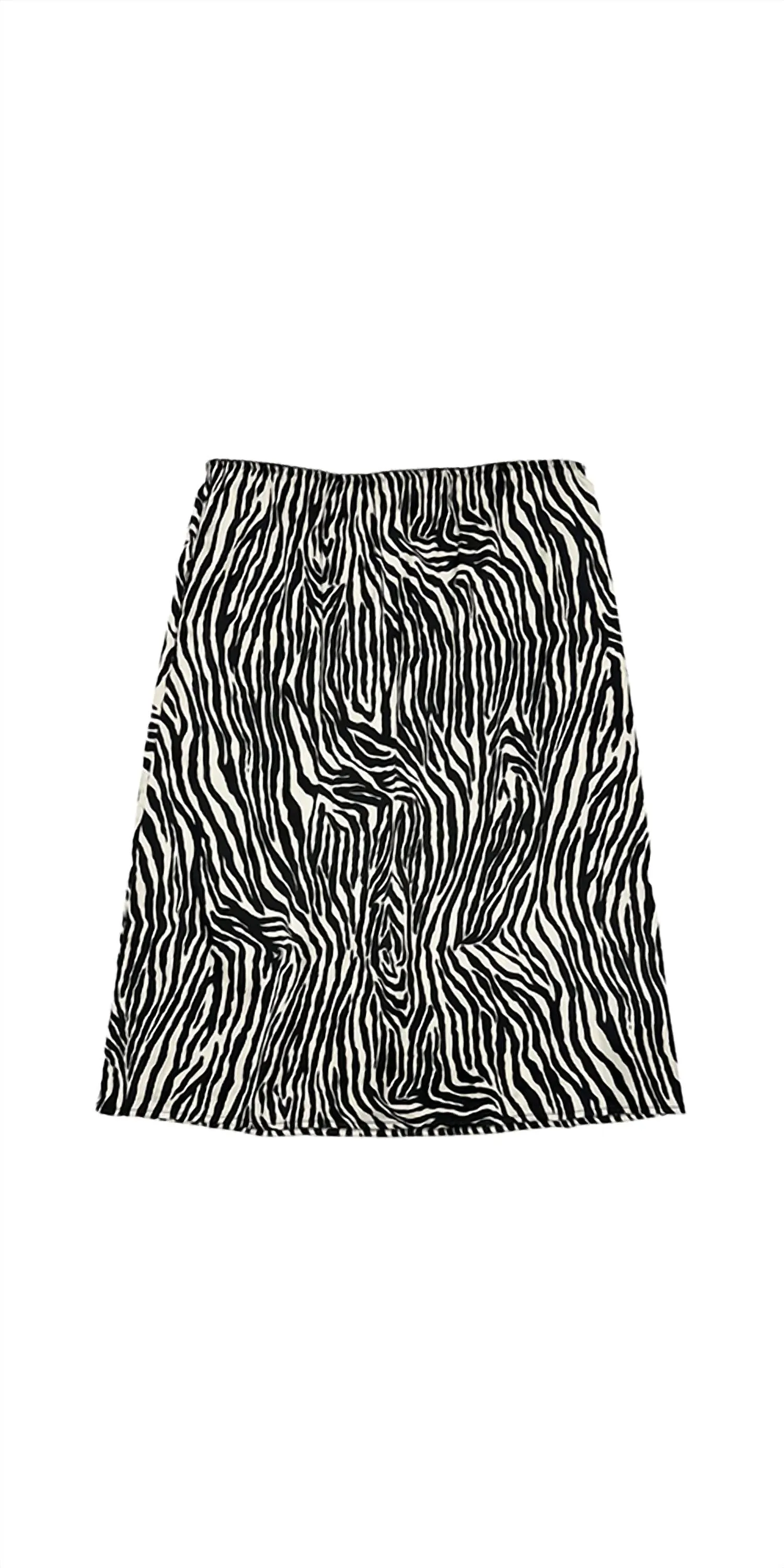 Printed Slip Midi Skirt In Zebra