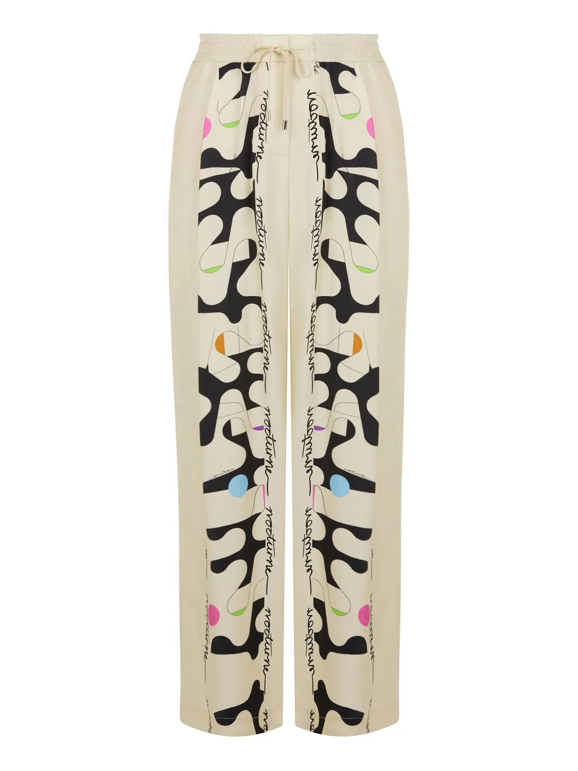 Printed Wide-Leg Pants
