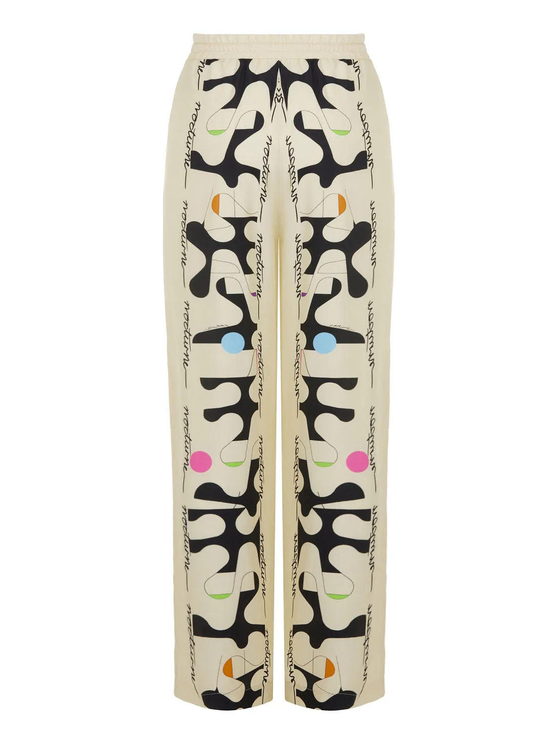 Printed Wide-Leg Pants