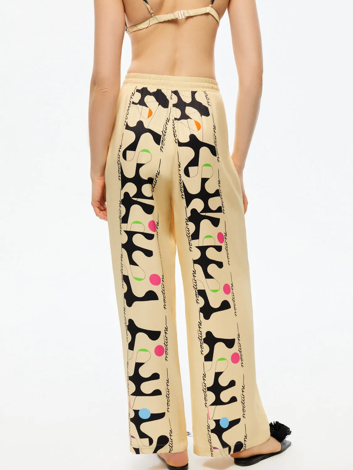 Printed Wide-Leg Pants